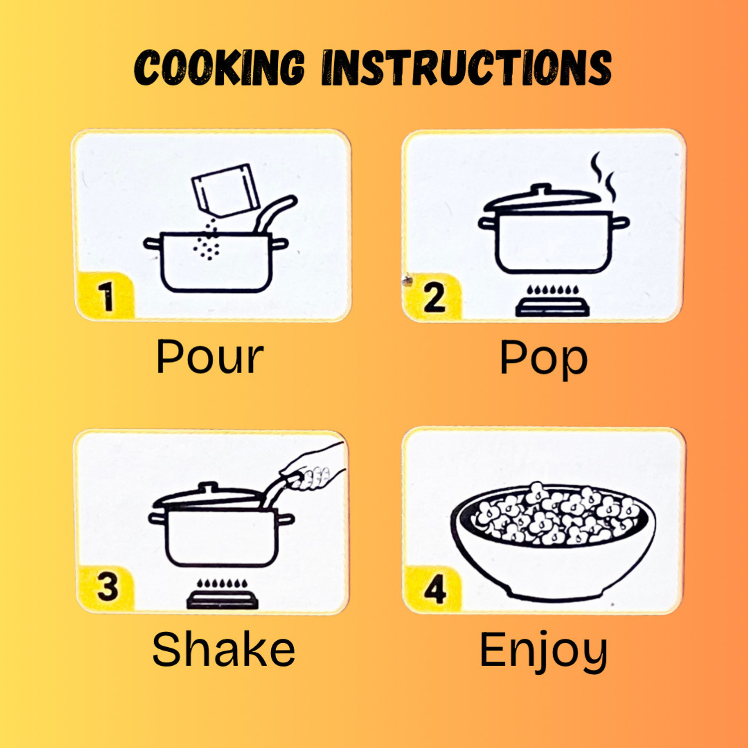 Image of poppacorn Instant Cooker Popcorn 35gX10 Pouches Imported Corn Kernels Golden Buttery Popcorn