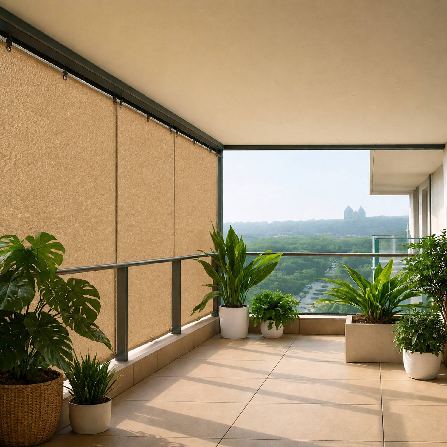 Use Way Beige Sun Shade Net for Balcony - Image 4