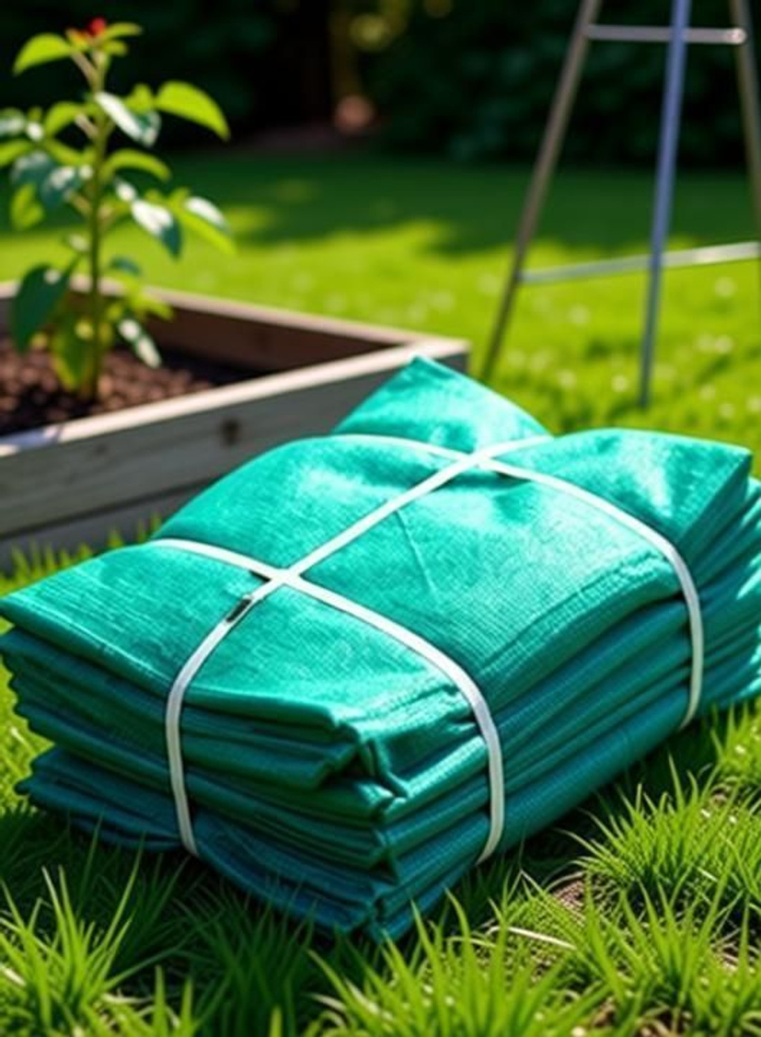 Image of Harp Shade & Garden net Green House UV Stabilized Agro Net 50% Shade 1.5 * 50 Meters (Green) Portable Green House (Green)