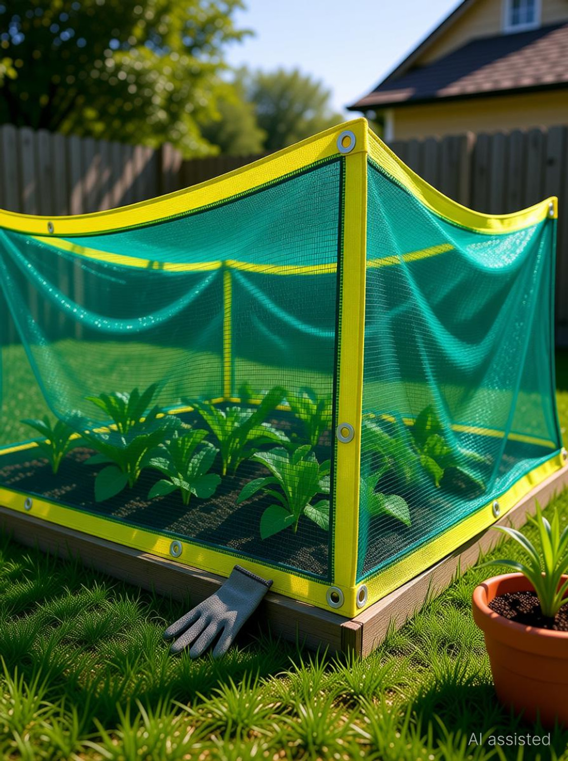 Image of Aestora (5ftx10ft)- 75% Green Shade House Agro Net Portable Green House