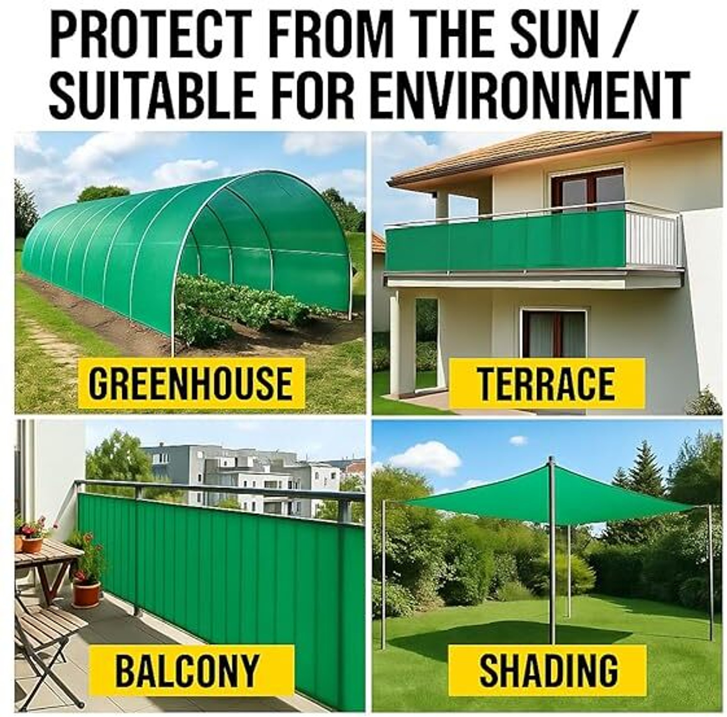 Image of Netonic Green Shade Net 10x70ft 75% Green Net,Shade net,Garden net,Green House Shade Net Portable Green House
