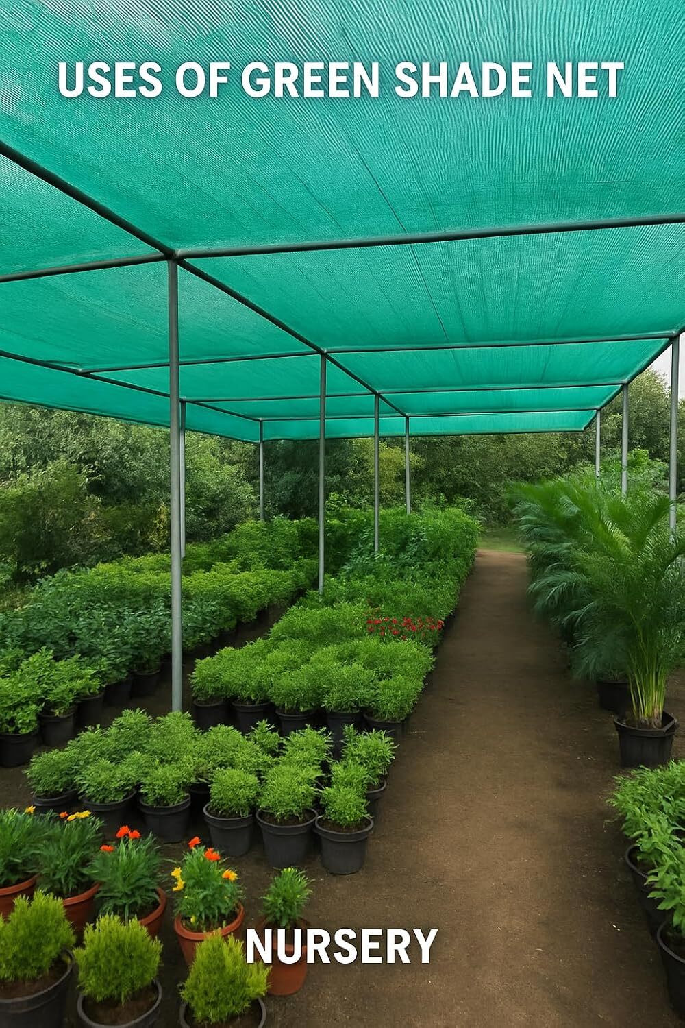 Image of Netonic Green Shade Net 10x70ft 75% Green Net,Shade net,Garden net,Green House Shade Net Portable Green House
