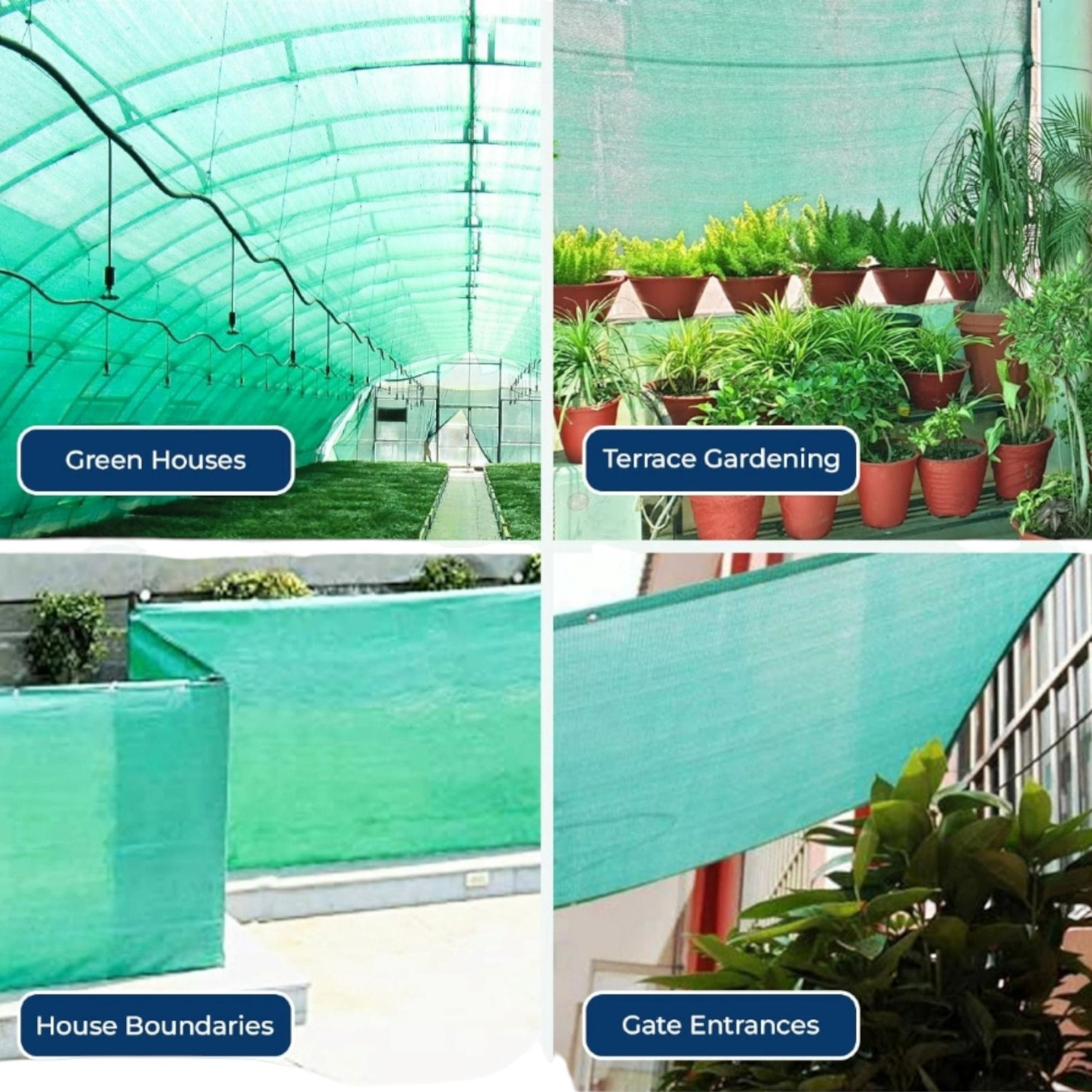 Image of cappy Green Shade Net (10Ft x 10Ft)-75% UV Block multipurpose For Garden /Balcony Portable Green House