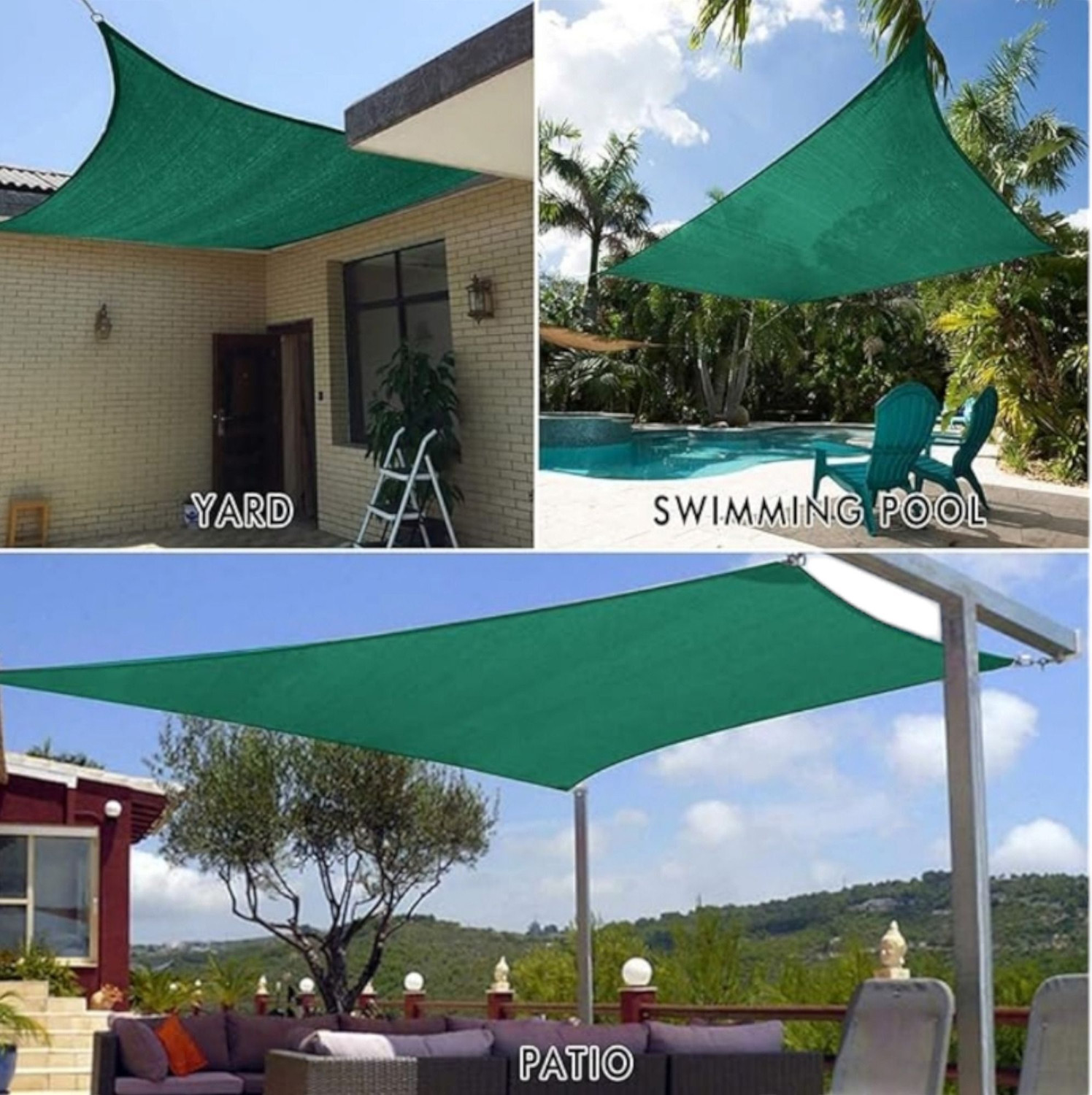 Image of cappy Green Shade Net (10Ft x 10Ft)-75% UV Block multipurpose For Garden /Balcony Portable Green House