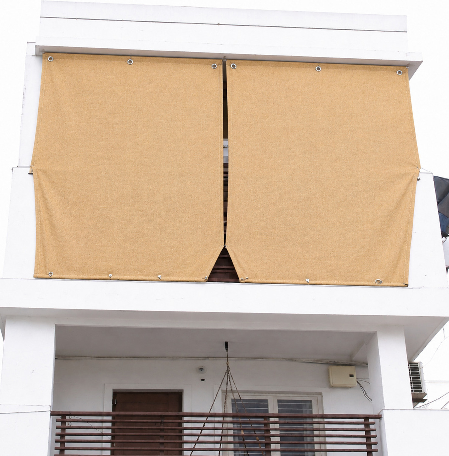 Image of Use way Premium Beige Sun Shade Net for Balcony & Garden 75% UV Protection Portable Green House