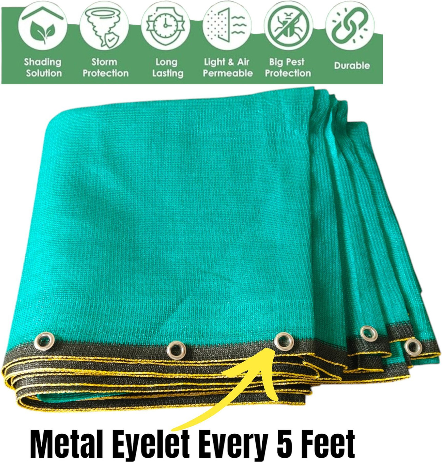 Image of cappy Green Shade Net (10Ft x 10Ft)-75% UV Block multipurpose For Garden /Balcony Portable Green House