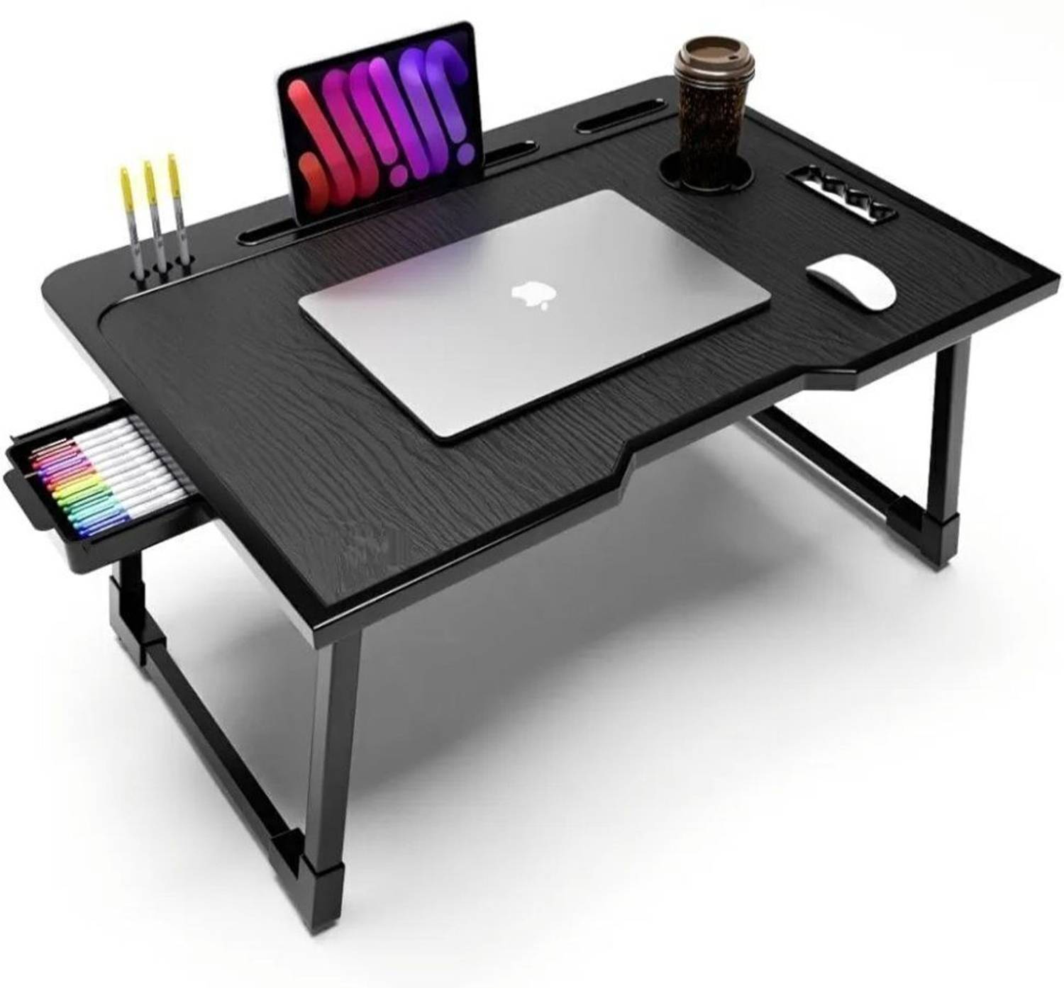BK SALES black cotted Wood Portable Laptop Table