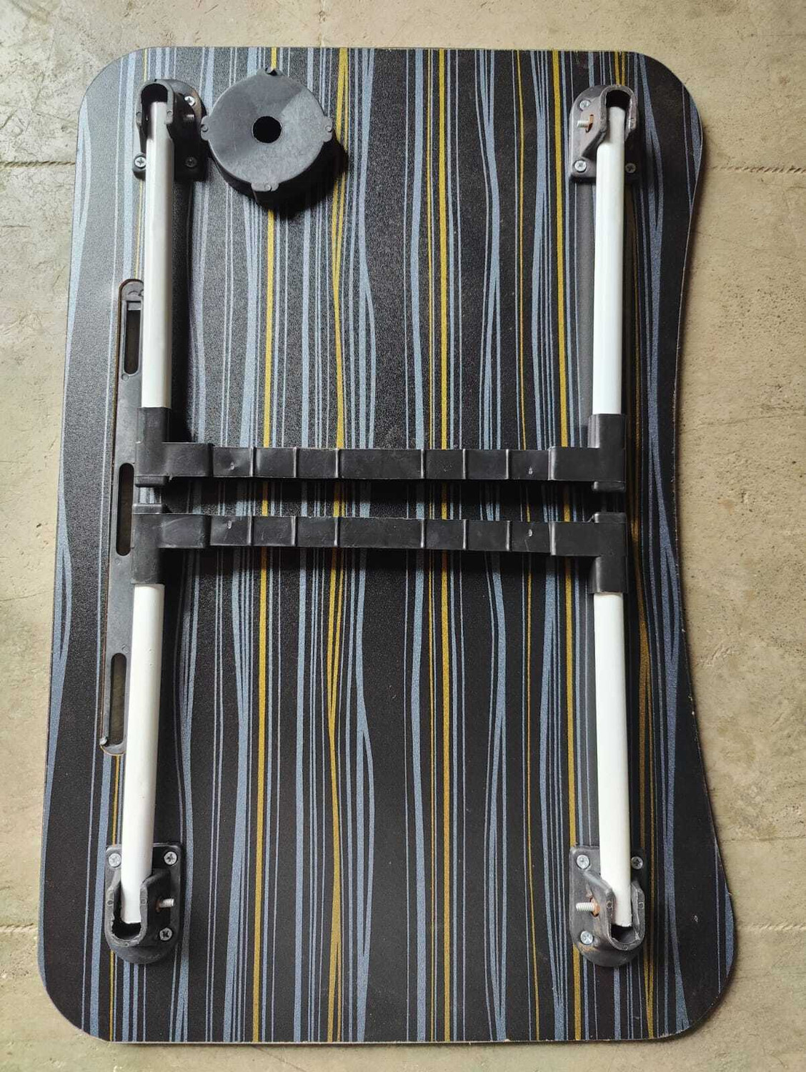 Image of FurniGully Multipurpose Foldable with Cup Holder, Study , Bed Metal Portable Laptop Table