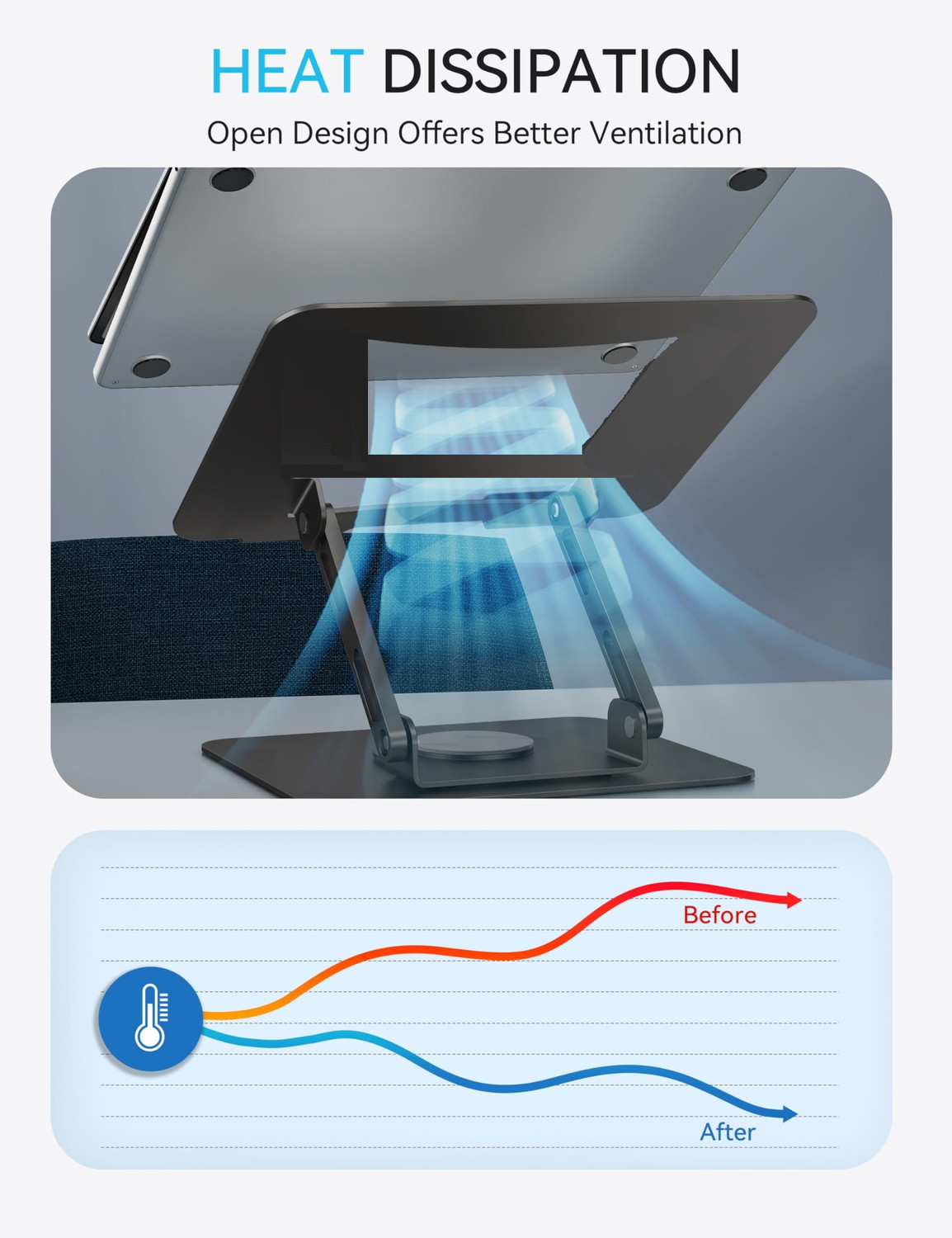 Image of Flipkart Perfect Homes Studio laptop stand for Collaborative Work,Foldable & Portable, fits All Types Laptops Metal Portable Laptop Table