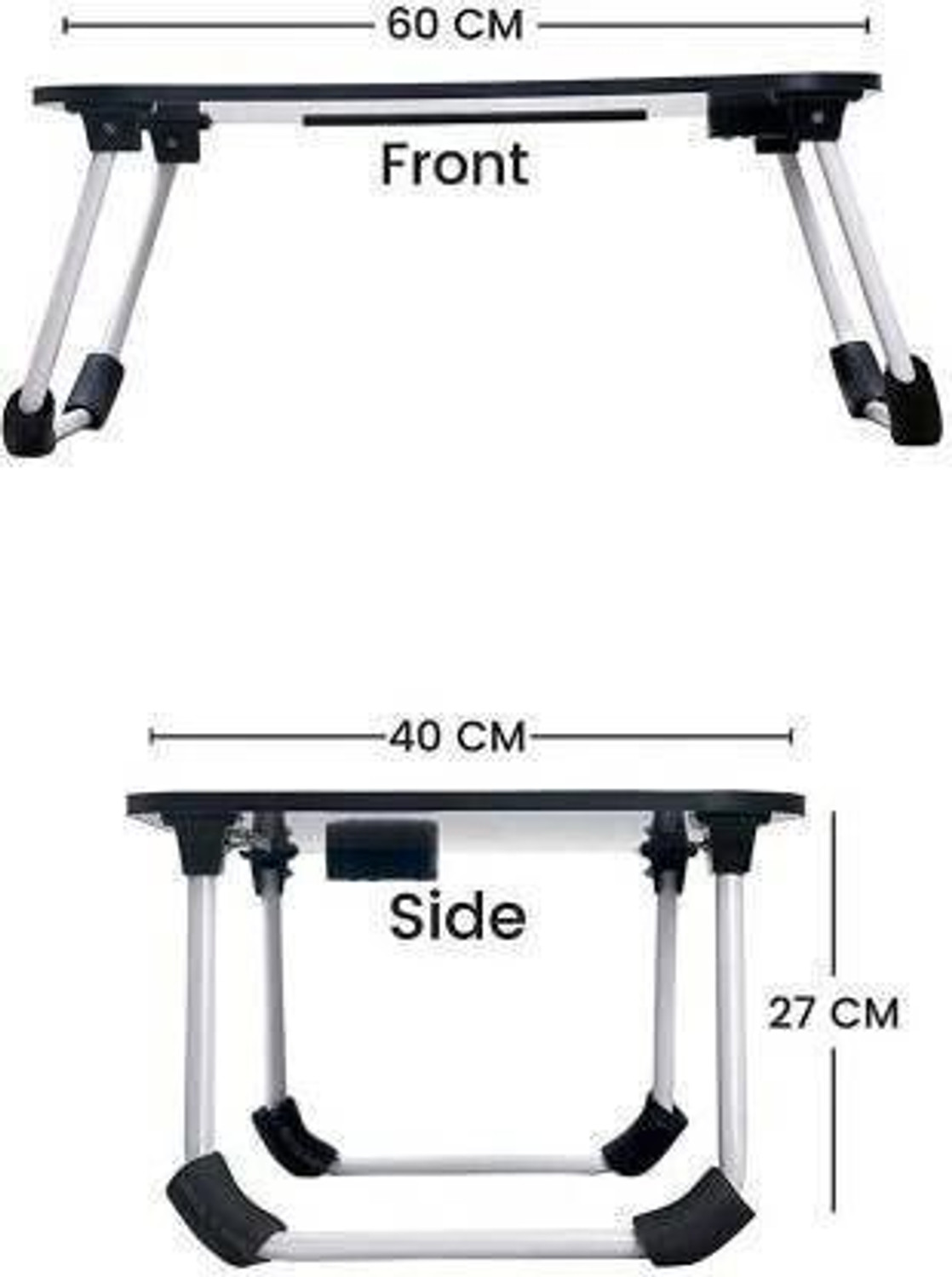 Image of FurniGully Work Tray Table Stand for Writing Wood Portable Laptop Table
