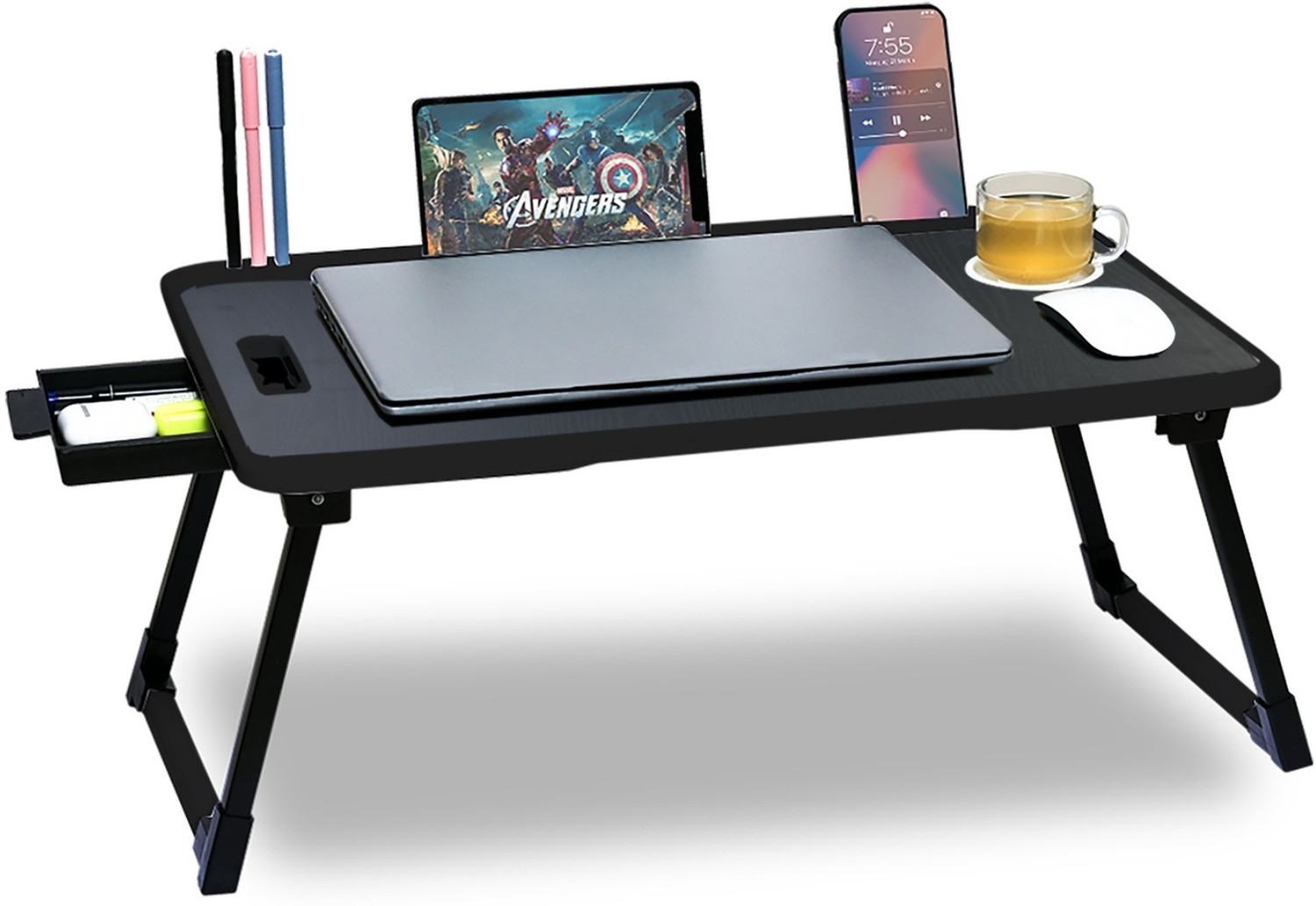 Image of FurniGully Wood Portable Laptop Table