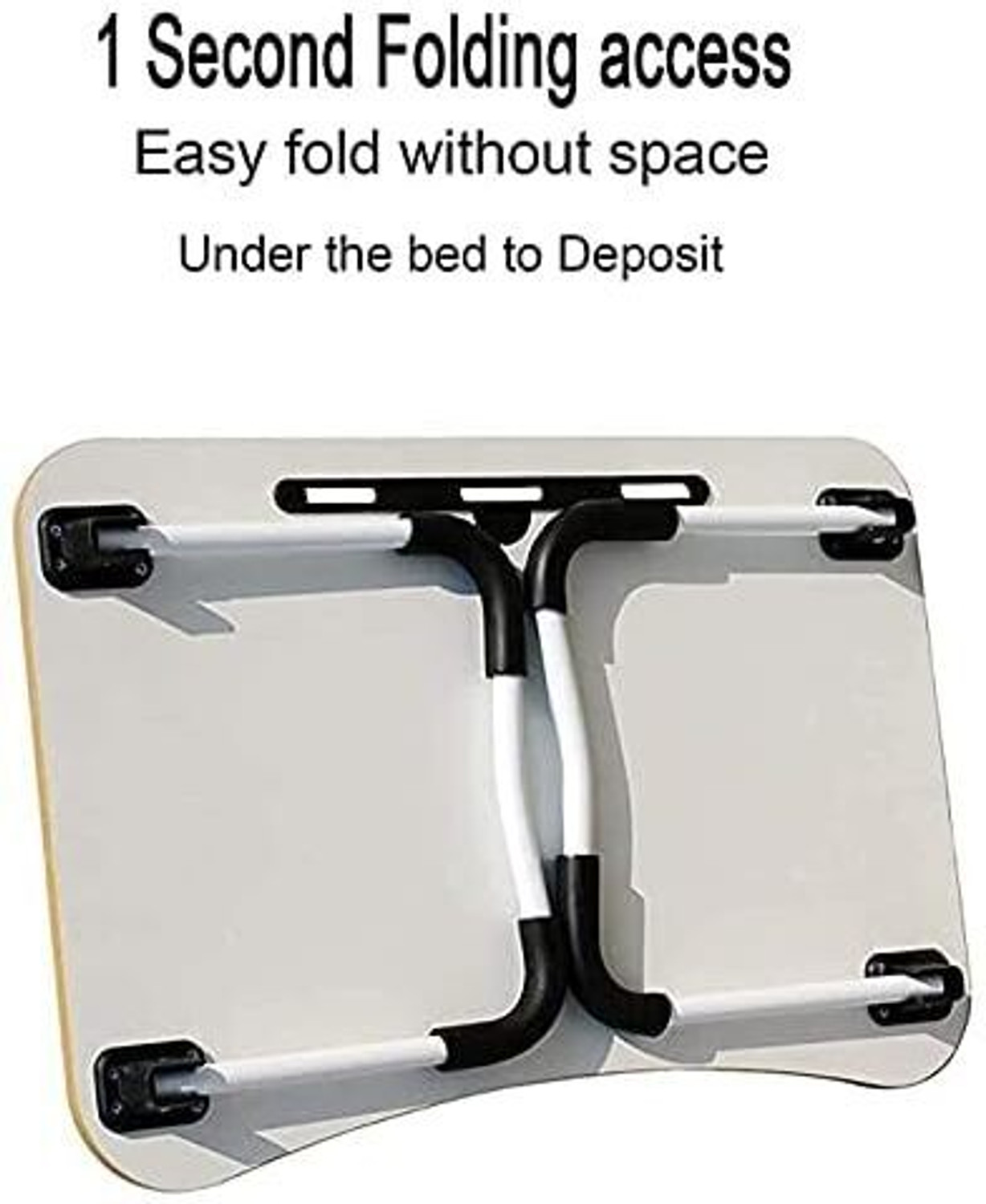 Image of MAKD Multi-Purpose Laptop Table /Study Table /Bed Table / Wood Portable Laptop Table