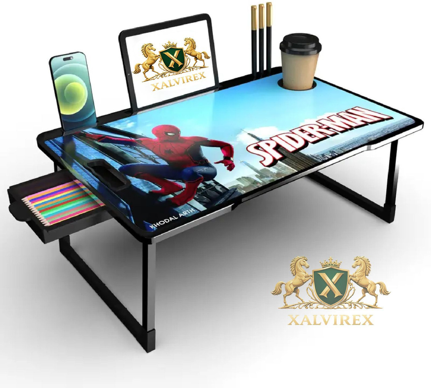 Image of XALVIREX SPIDER MAN Wood Portable Laptop Table
