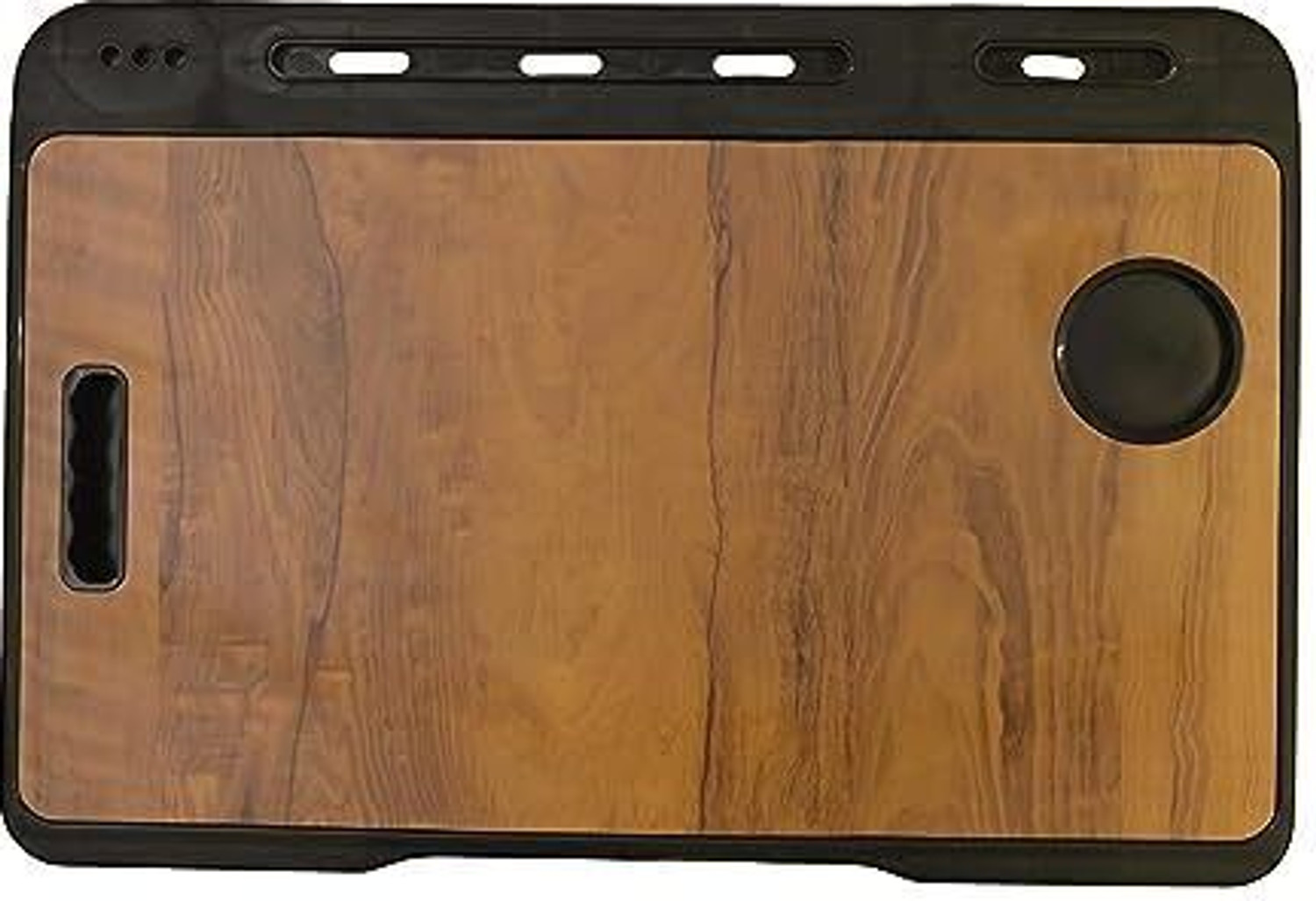 Image of MAKD MULTIPURPOSE FOLDABLE WITH CUP HOLDER , STUDY & LAPTOP TABLE Wood Portable Laptop Table
