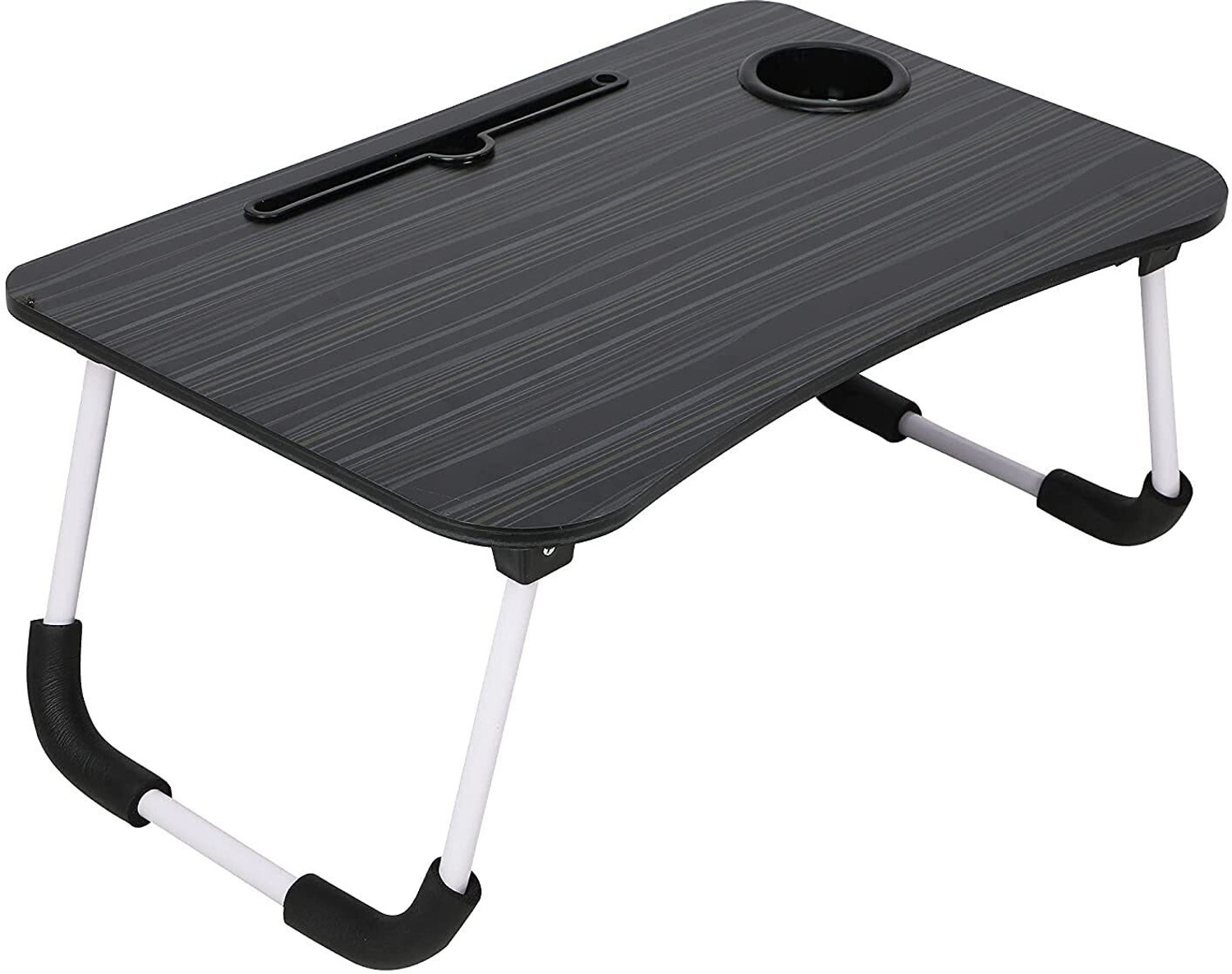 Image of Triyug Multipurpose Foldable Table with Cup Holder, Study , Bed Wood Portable Laptop Table