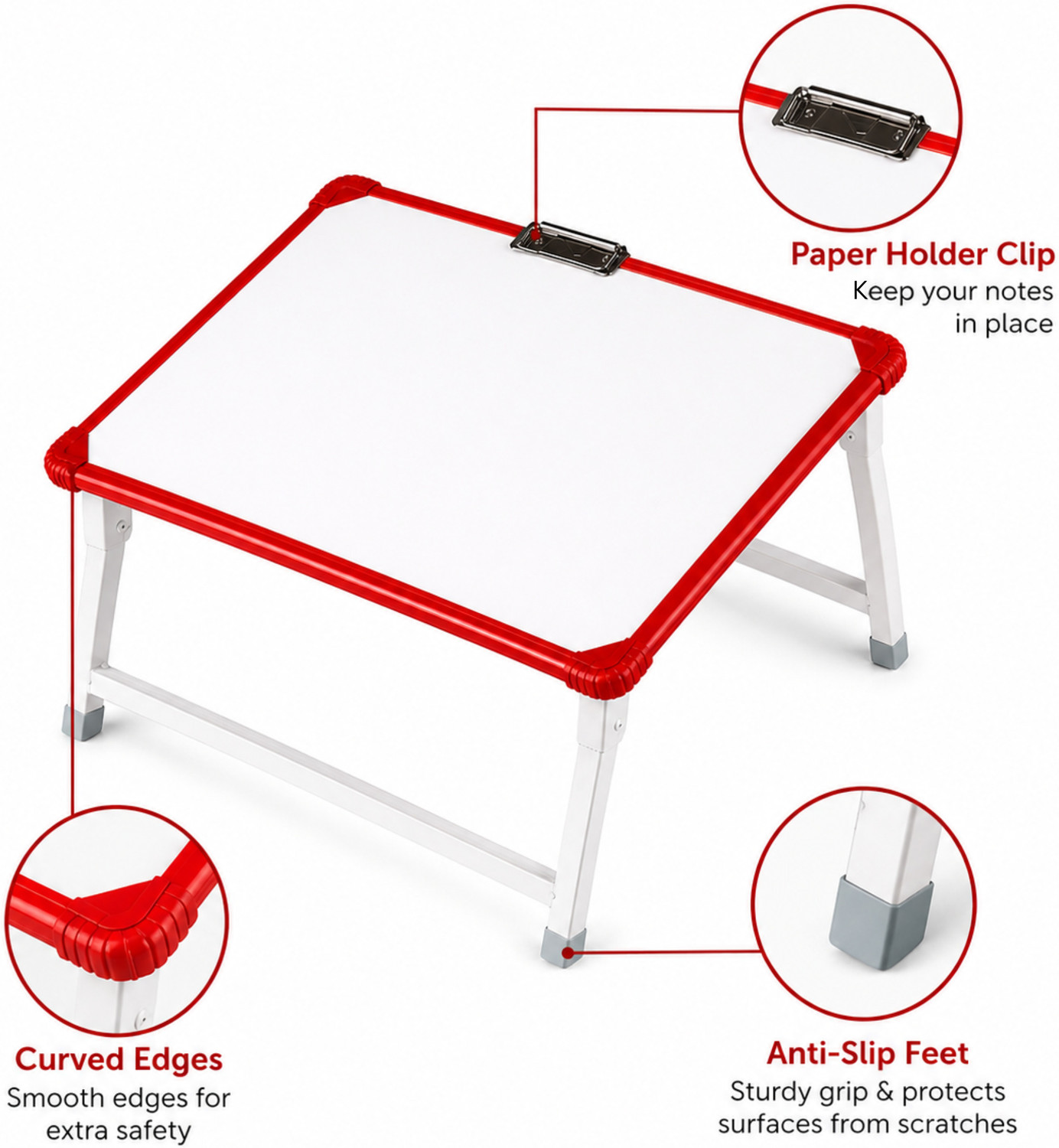 Image of Gostudy Non-Magnetic Multipurpose Whiteboard Study Table for Kids, Home & Office Wood Portable Laptop Table