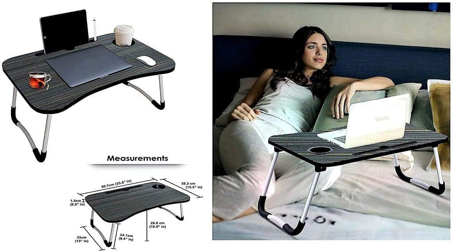 Image of LACDM Study Table Wood Portable Laptop Table