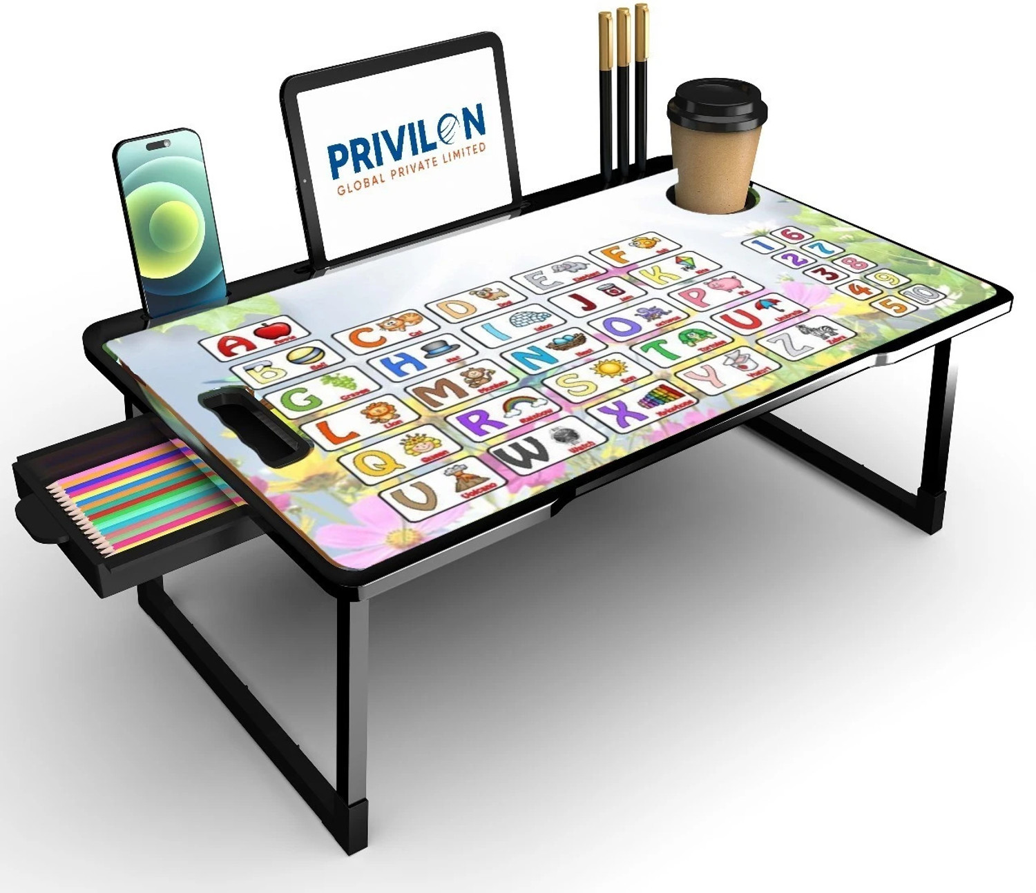 Image of FurniGully Foldable multipurpose Table Wood Portable Laptop Table