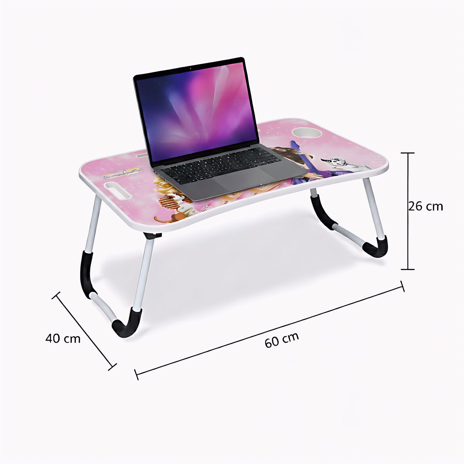 Image of PrimiumQuality Foldable Study Table Laptop Table for Bed | Wooden MDF Portable Desk Wood Portable Laptop Table