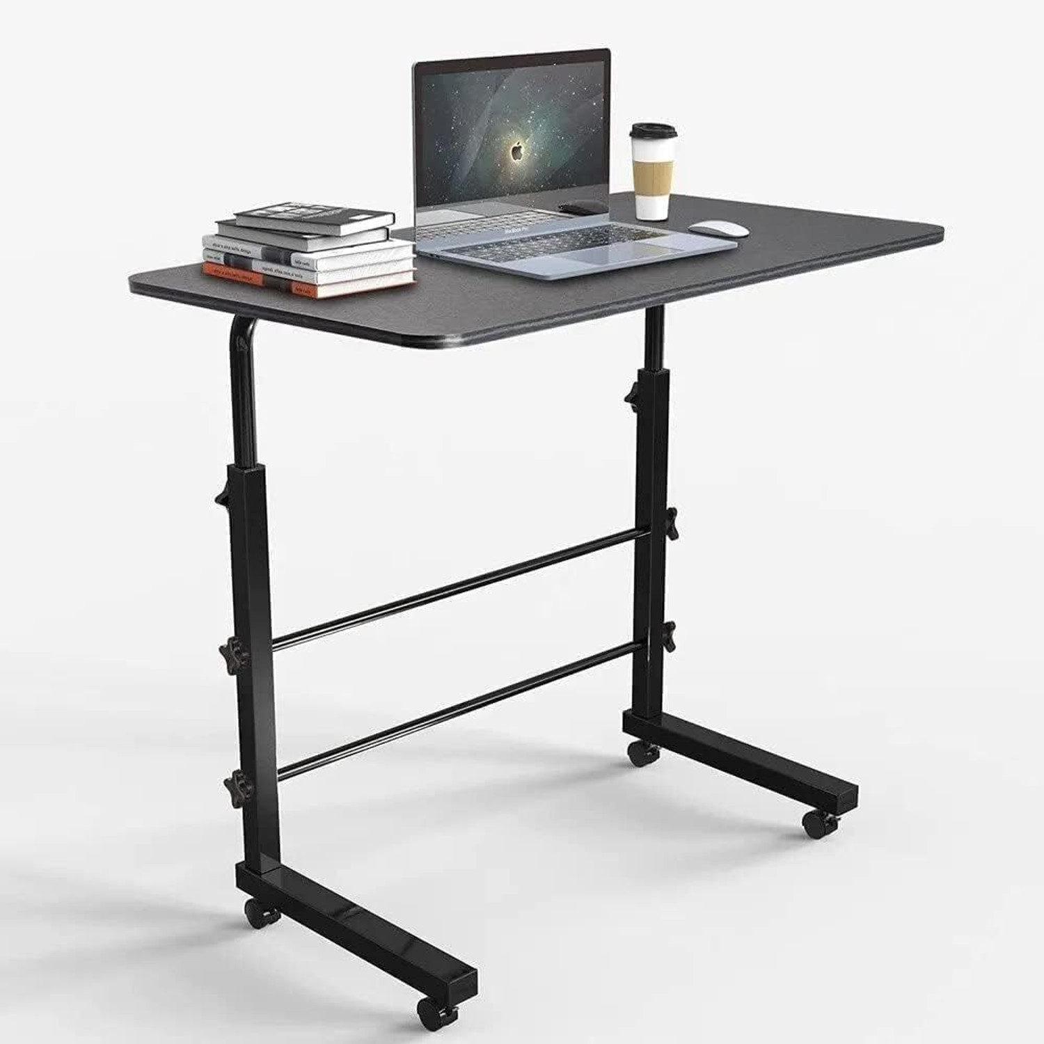 Image of Eliteware's Multi Purpose Laptop Table Wooden (60 X 60 X 40 Cm) Metal Portable Laptop Table