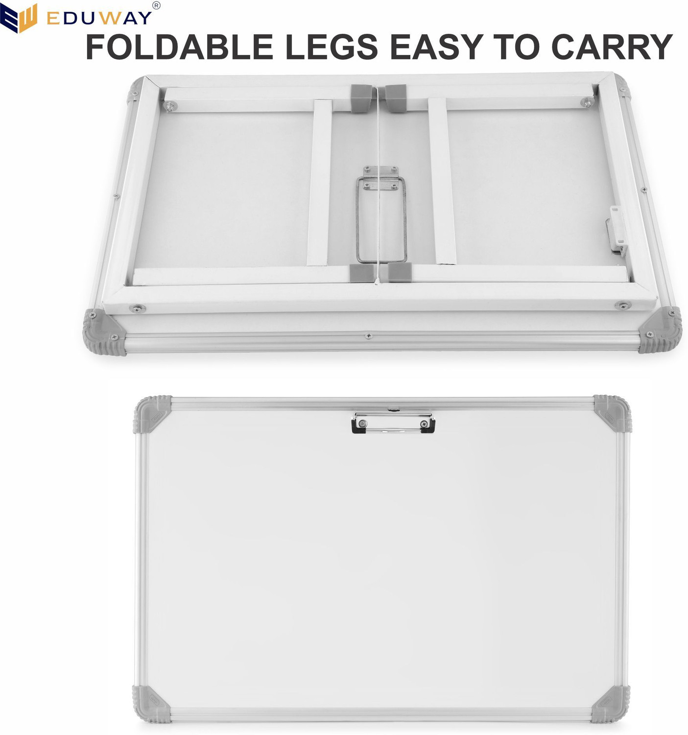 Image of Eduway Non-Magnetic Multipurpose Whiteboard Study table for kids, home, office Wood Portable Laptop Table