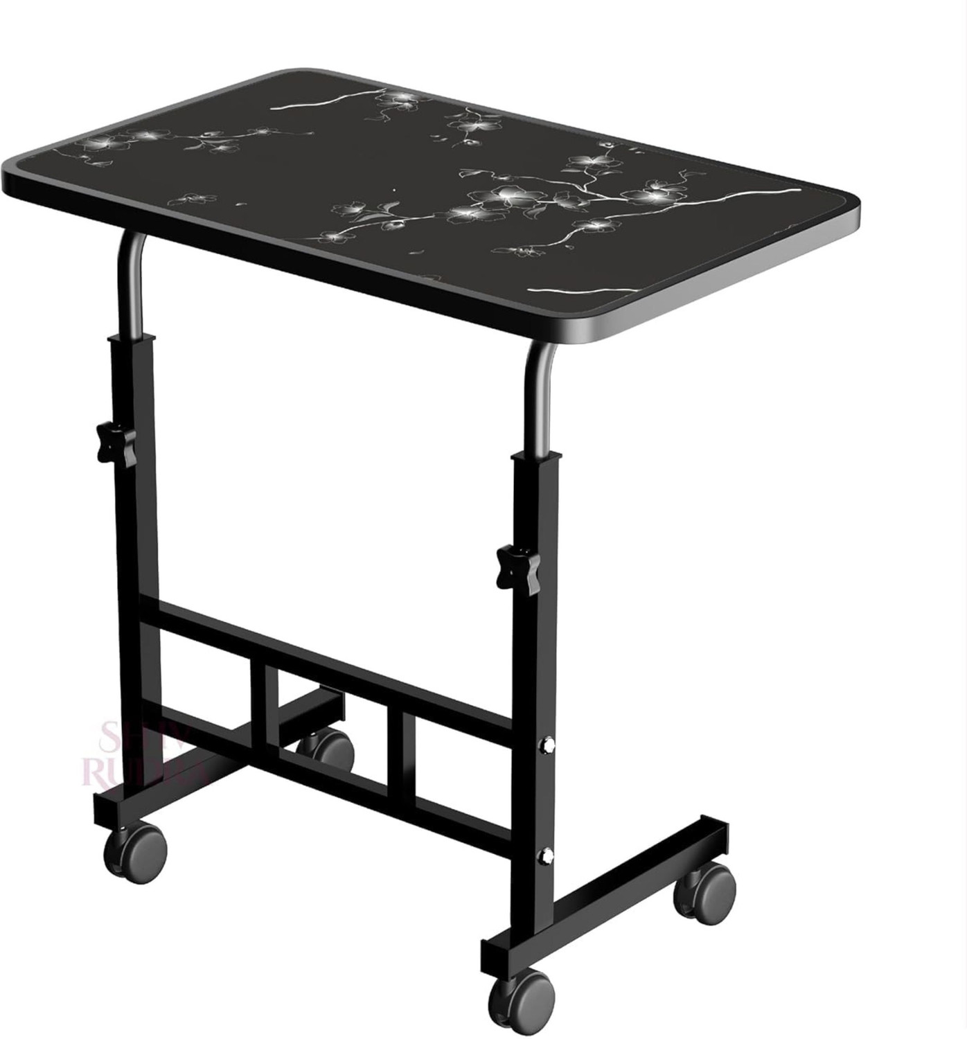 Image of RV PRIME MART RV PRIME Adjustable Laptop Table Engineered Wood Multipurpose Table (Free Standing, Finish Color - Black, DIY(Do-It-Yourself))