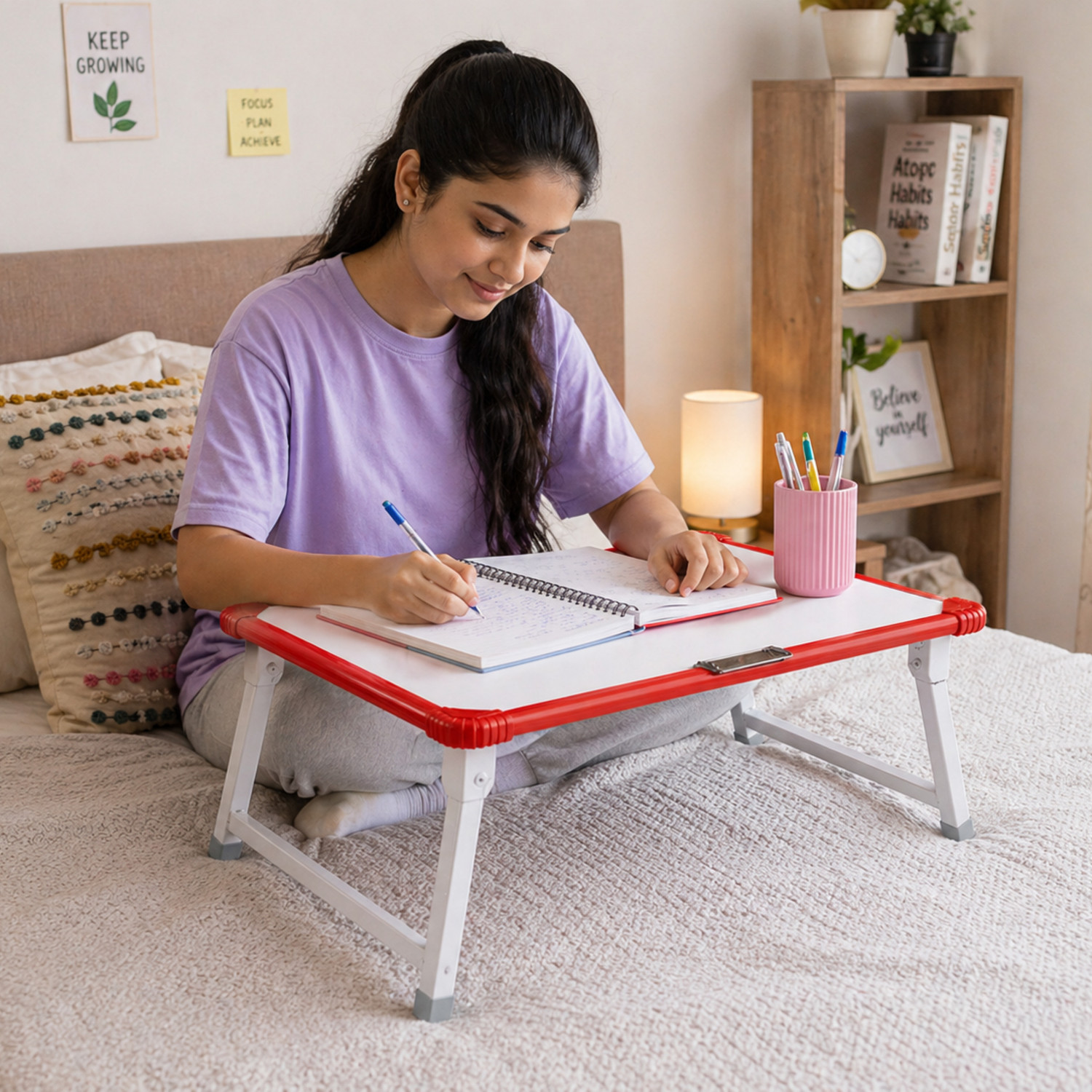 Image of Gostudy Non-Magnetic Multipurpose Whiteboard Study Table for Kids, Home & Office Wood Portable Laptop Table