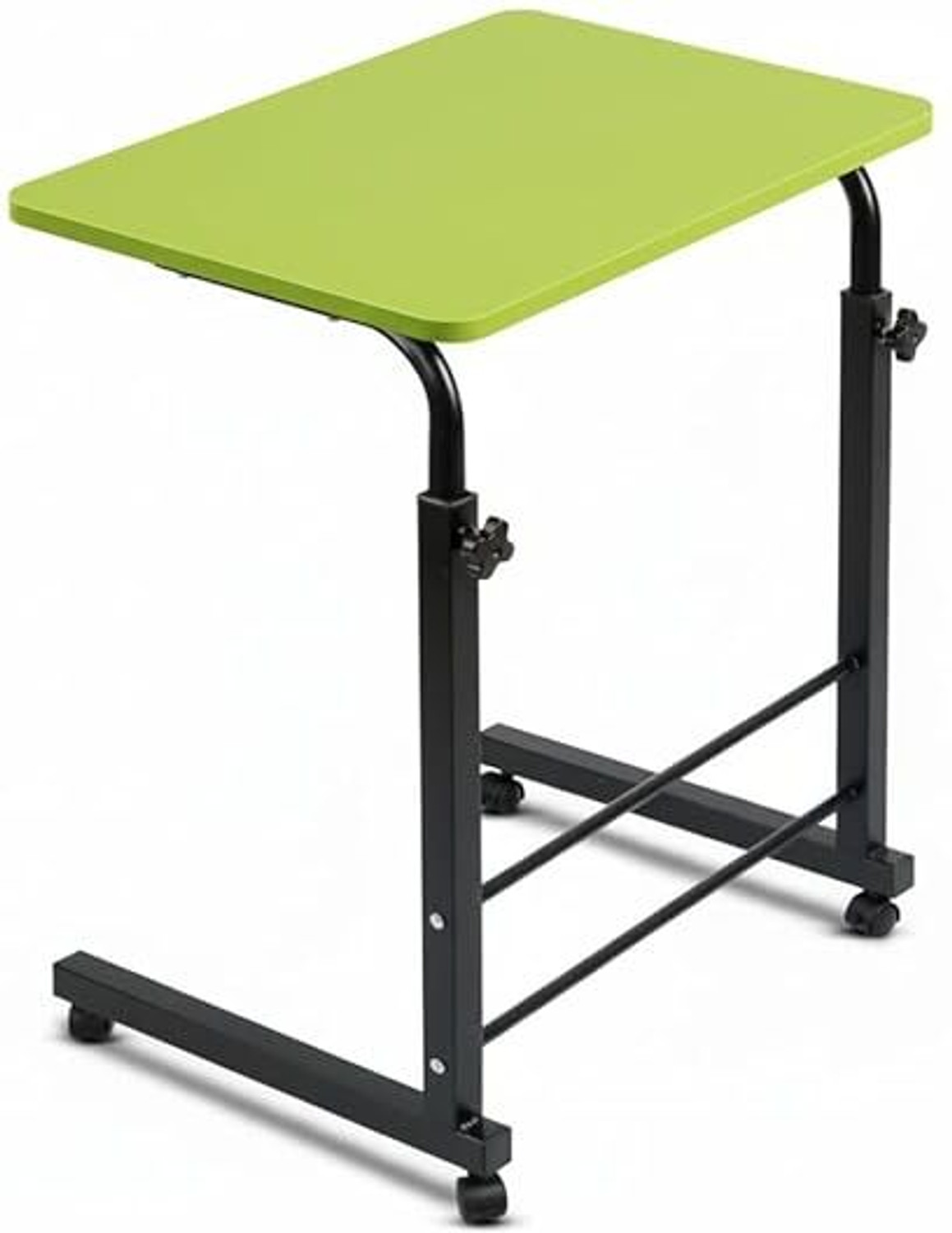 Image of JINKEY Height Adjustable Laptop Table with Wheels Portable Study Desk for Home Office Wood Portable Laptop Table