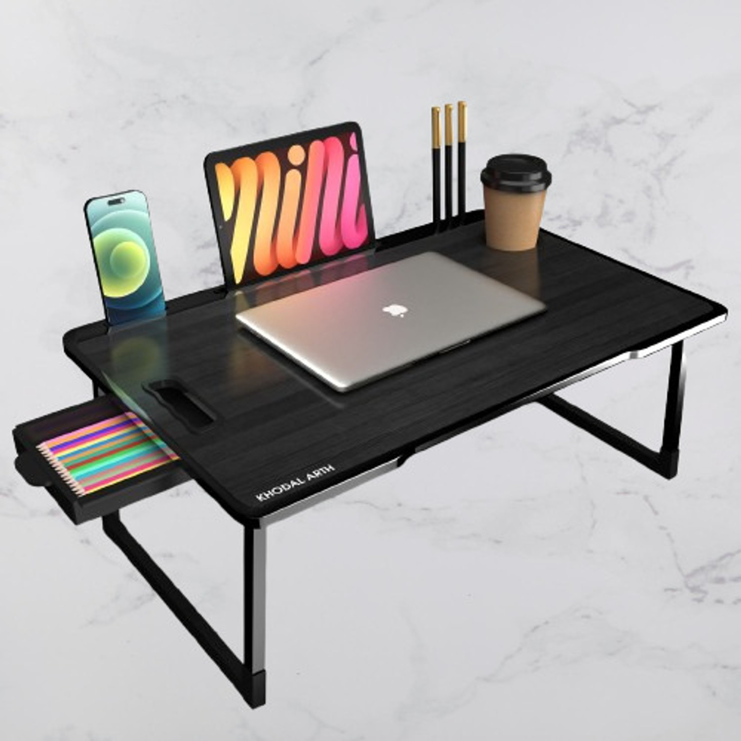 Image of hevenq Wood Portable Laptop Table
