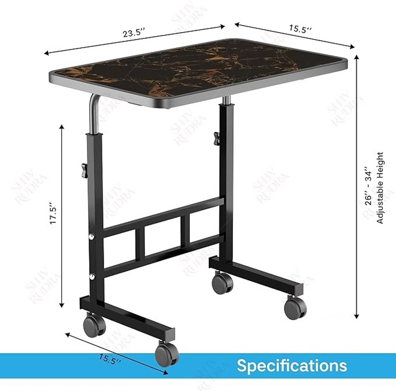 Reom Enterprise Metal Portable Laptop Table Black - Image 3