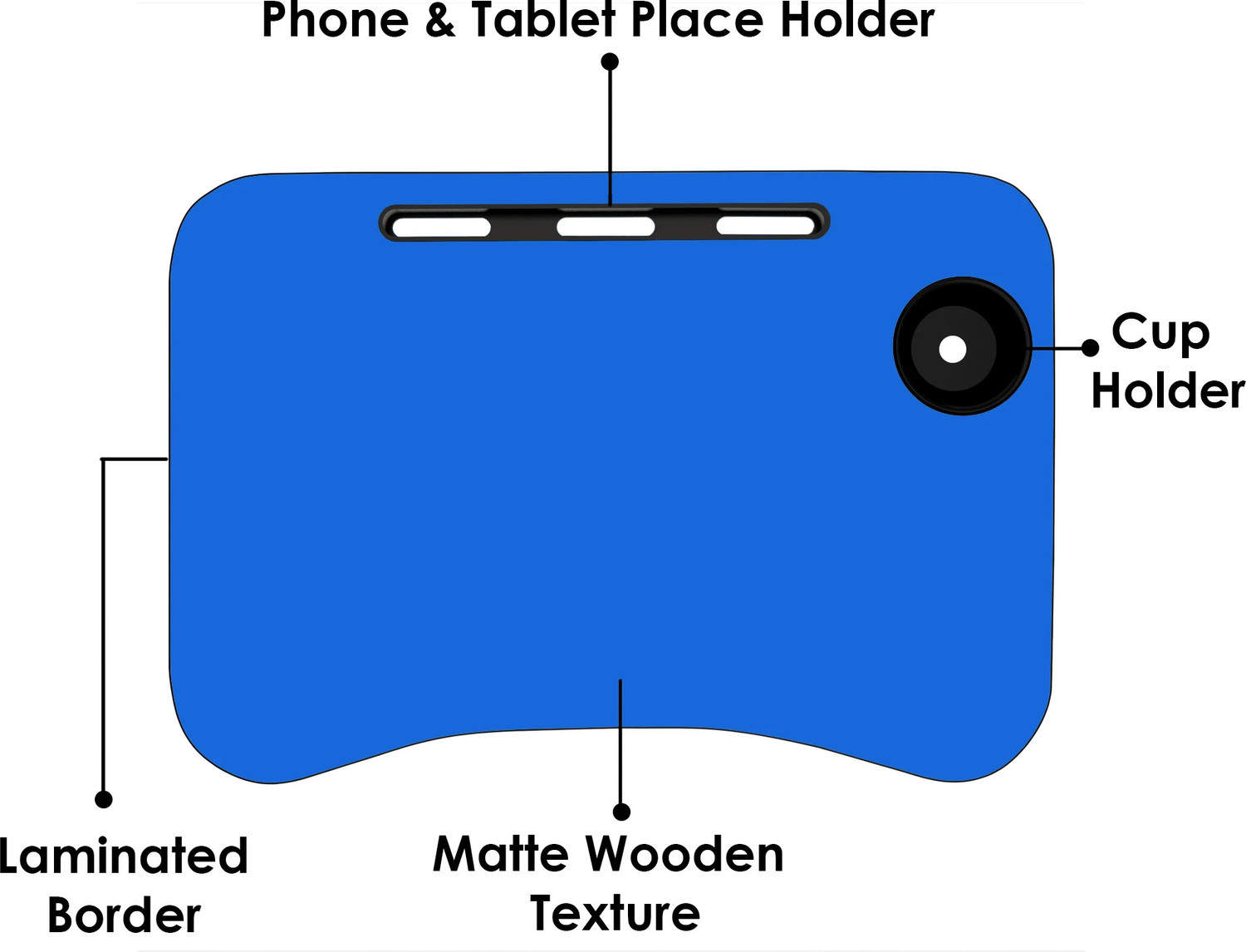 Image of Story@home LT1410 Wood Portable Laptop Table