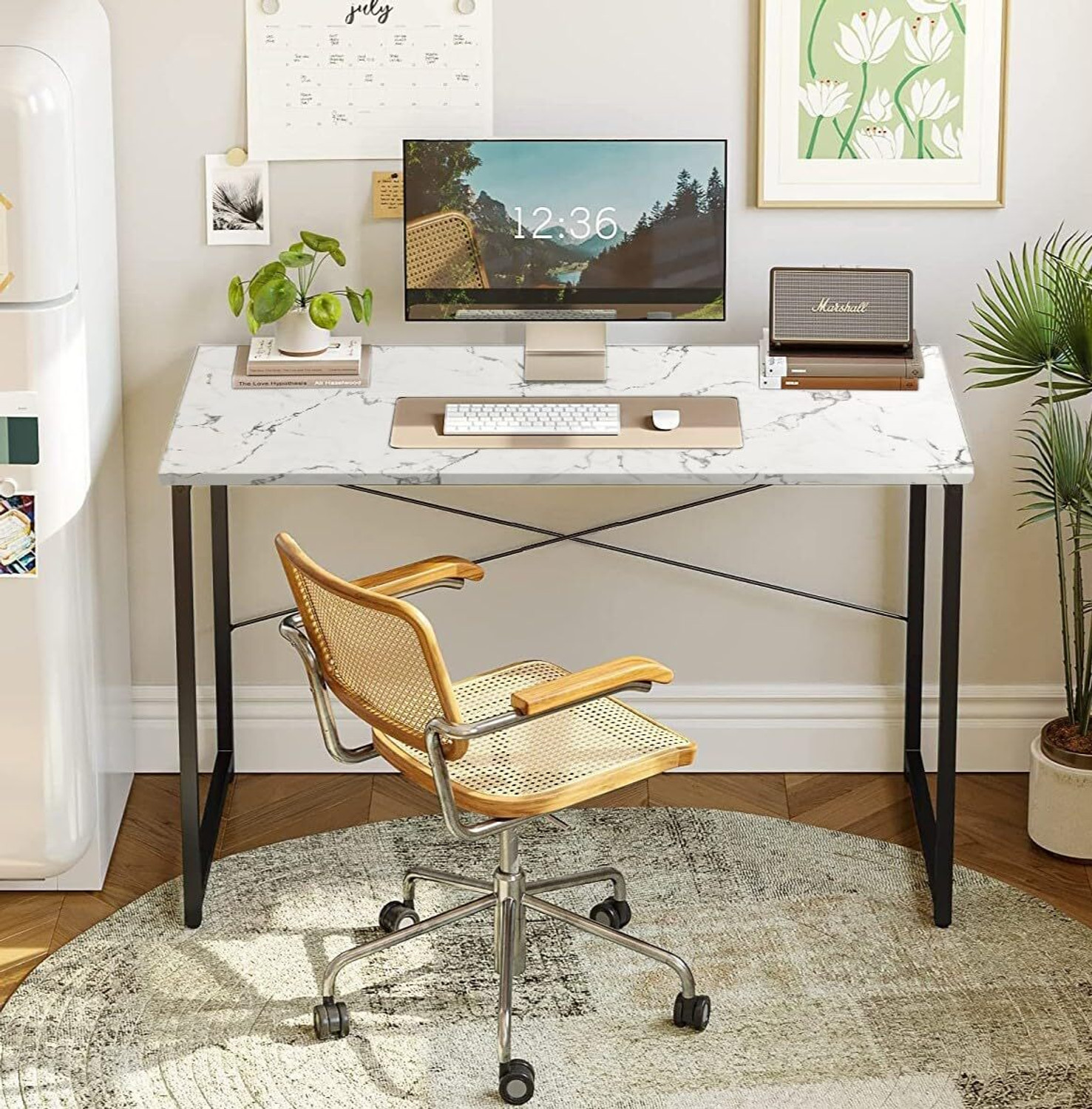 Image of Mevigo Wood Laminated Study Table, Computer Table for Home,Office Table, Desktop Engineered Wood Computer Desk