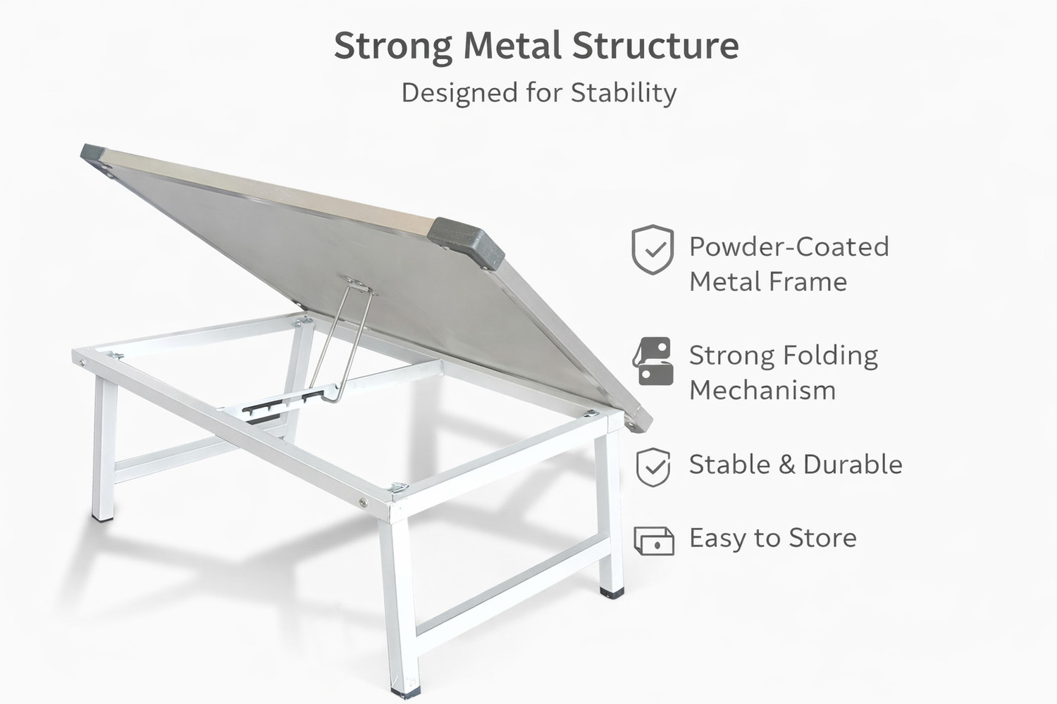 Image of Rite Foldable | Multi-Purpose | Writing Board Surface | Adjustable Angle | Wood Portable Laptop Table