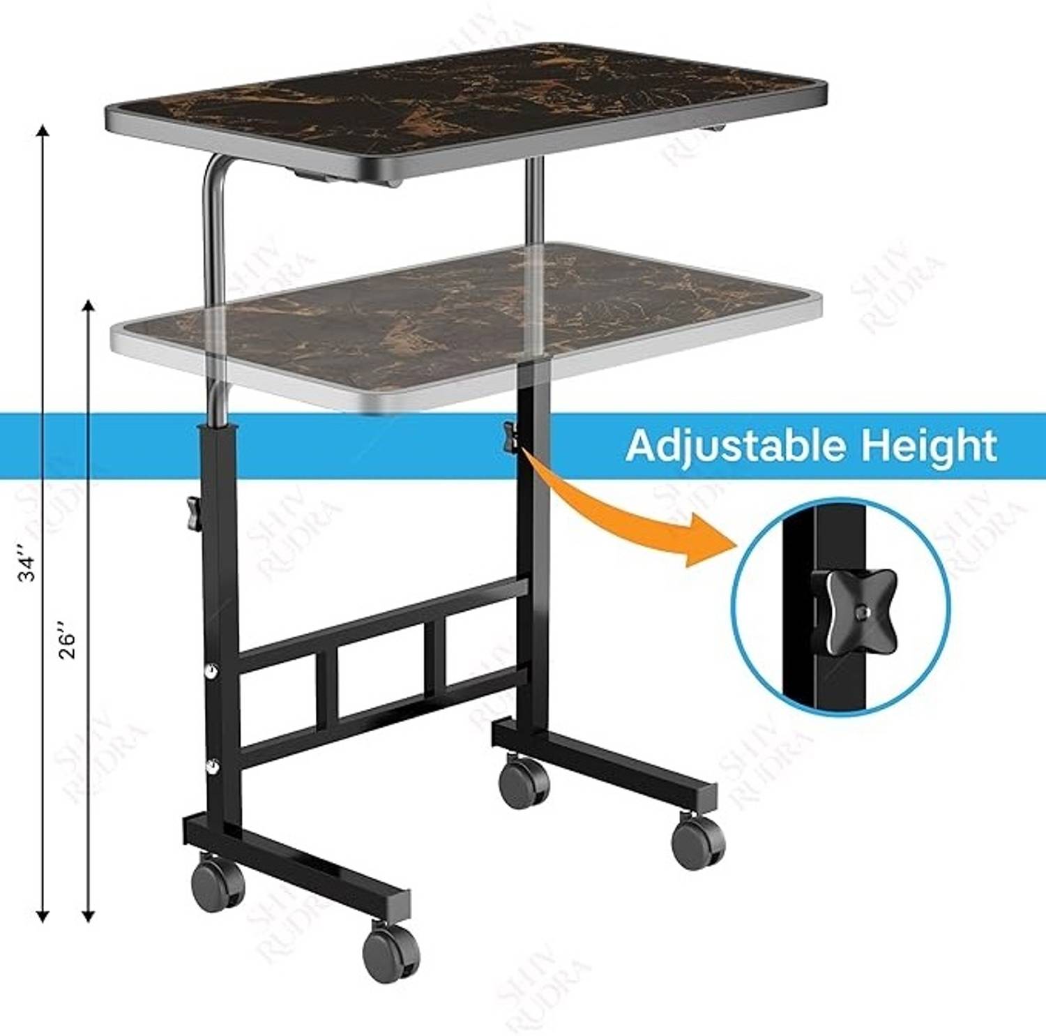 Reom Enterprise Metal Portable Laptop Table Black - Image 2