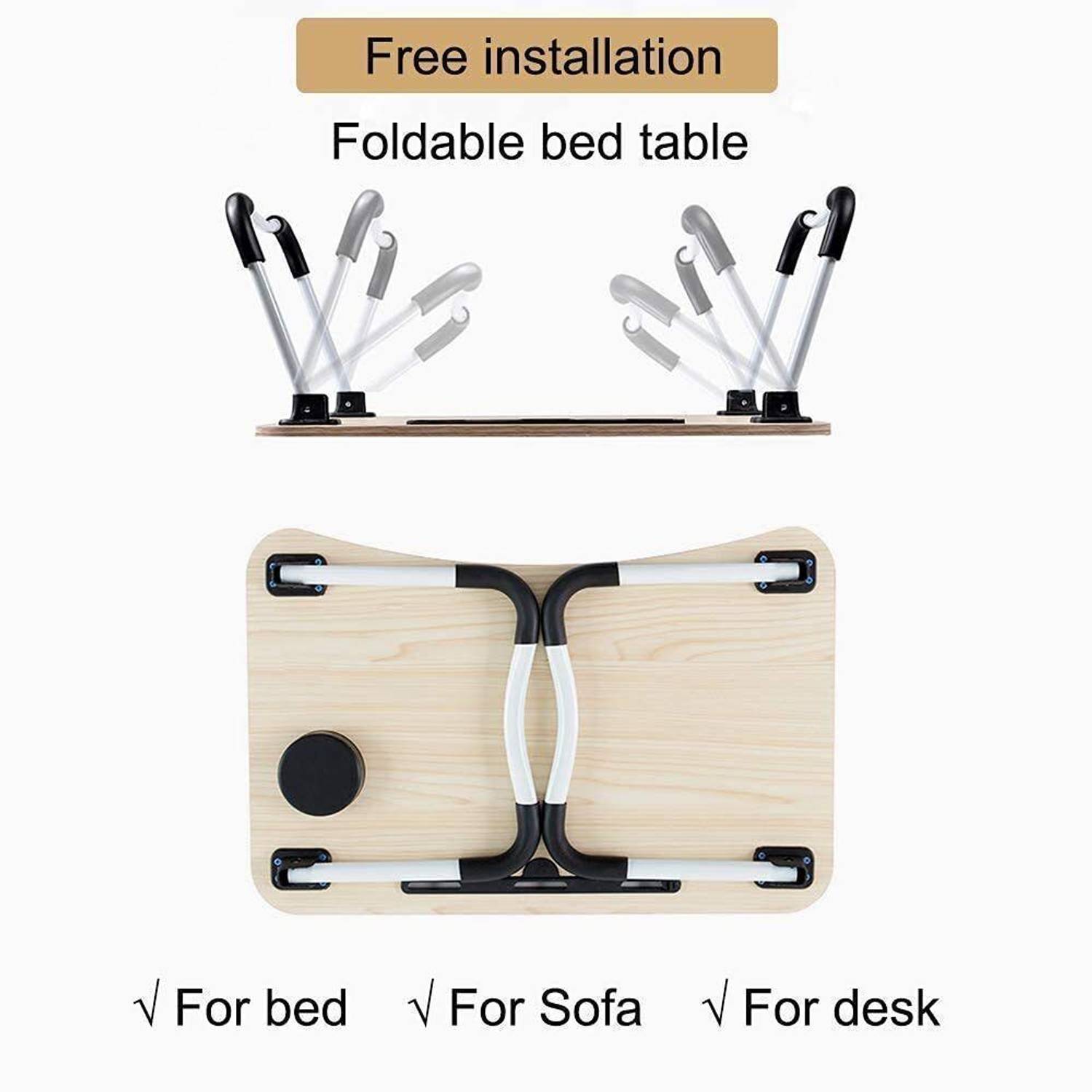 KHODAL ARTH Foldable Multipurpose Wood Laptop Table - Image 4