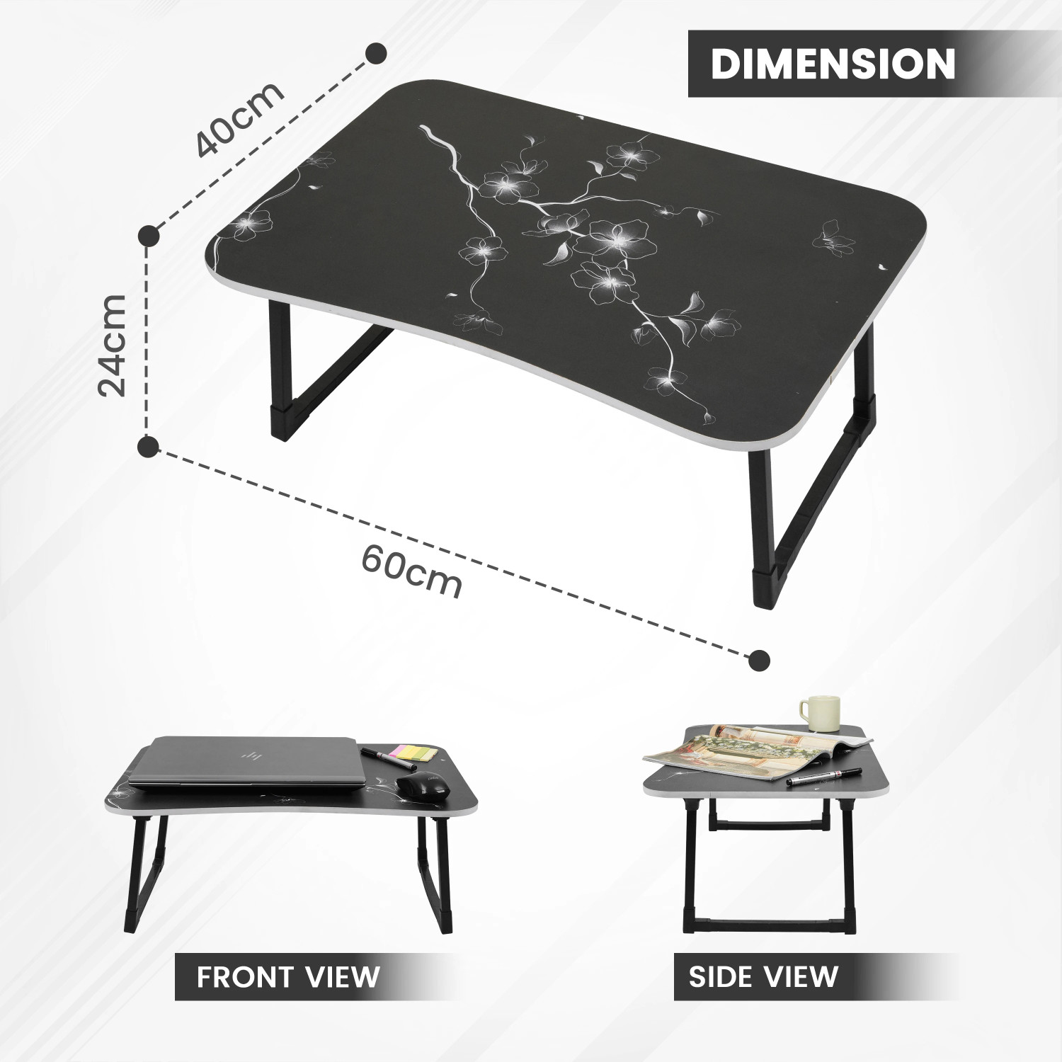 Image of FurniGully Wood Portable Laptop Table