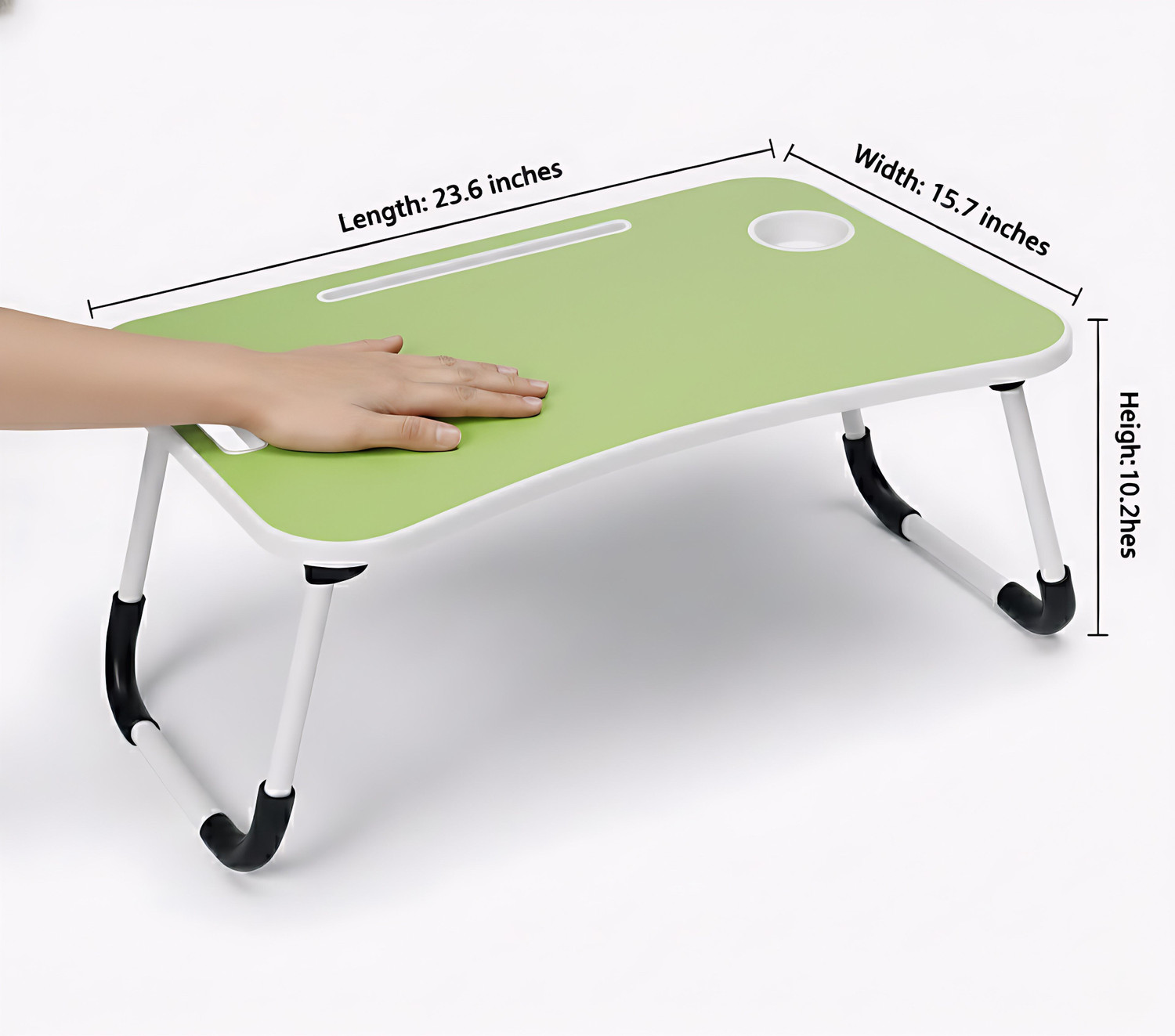 Image of EAGLE INDUSTRIES Foldable Study Table for Kids & Adults with Cup Holder, Laptop Desk Wood Portable Laptop Table