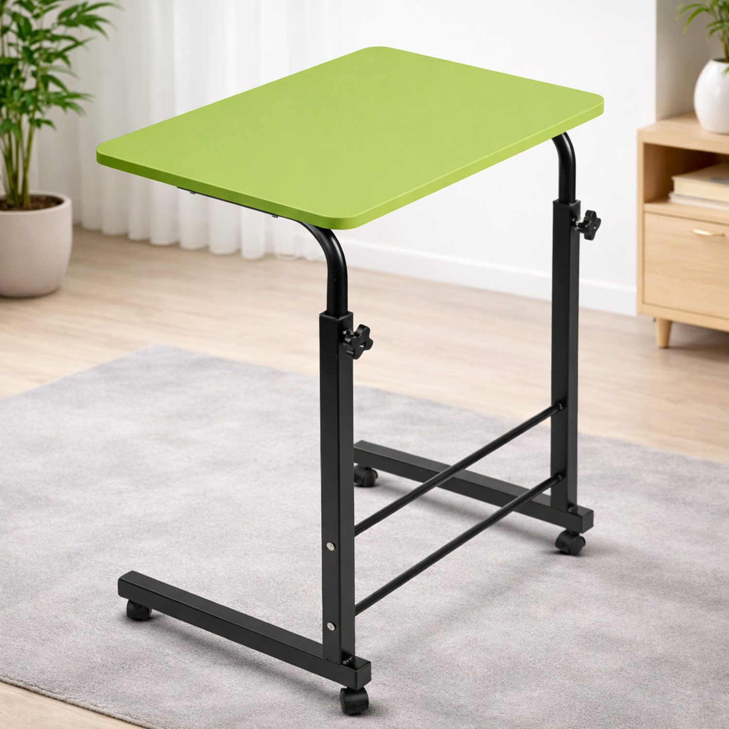 Image of VIROVIA VIROVIA Adjustable Foldable Laptop Study Table for Home Office & Students Wood Portable Laptop Table