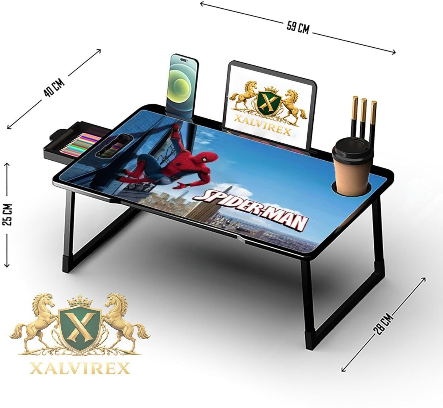 Image of XALVIREX SPIDER MAN Wood Portable Laptop Table