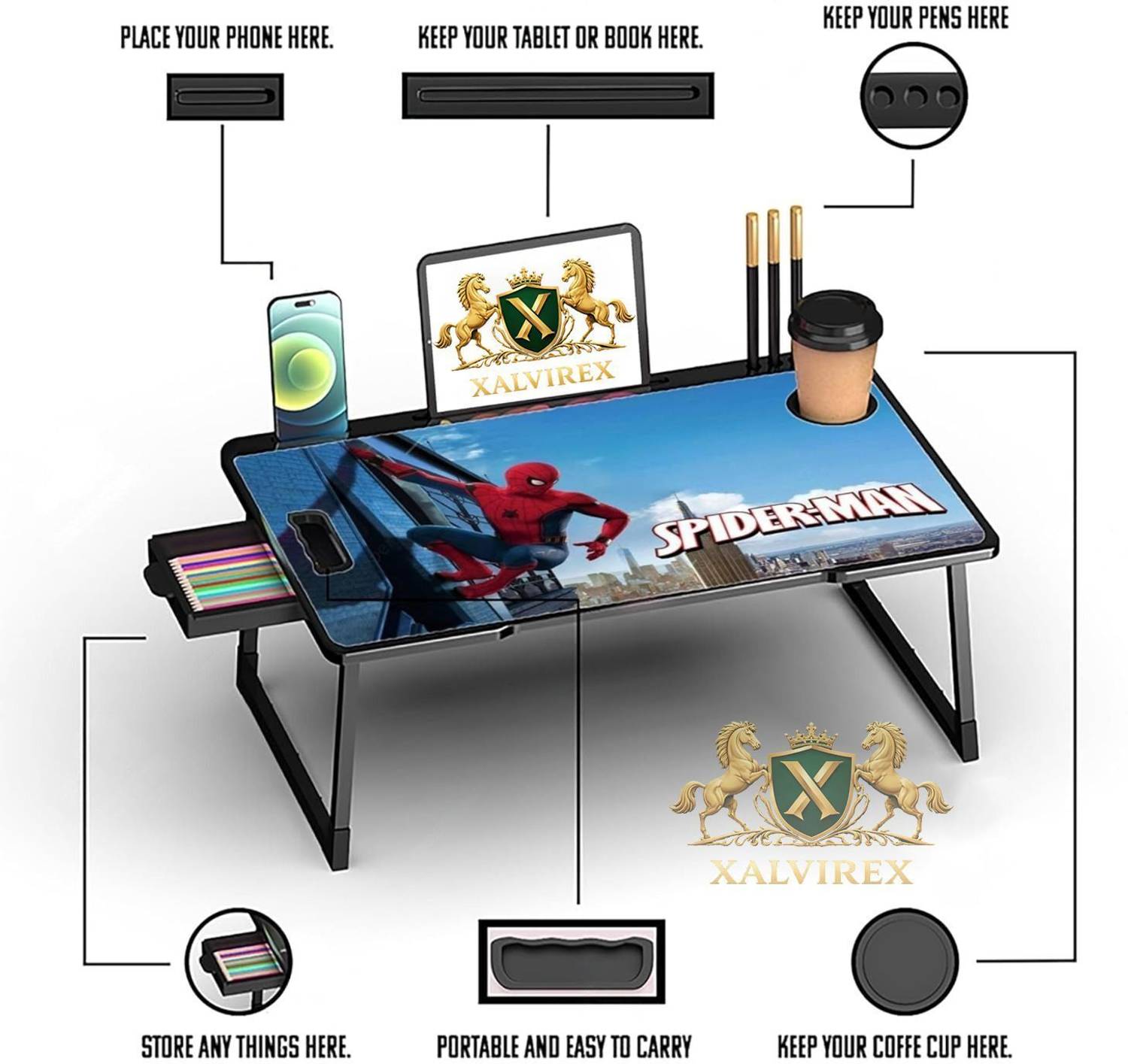 XALVIREX Spider-Man Plastic Study Table - Image 3