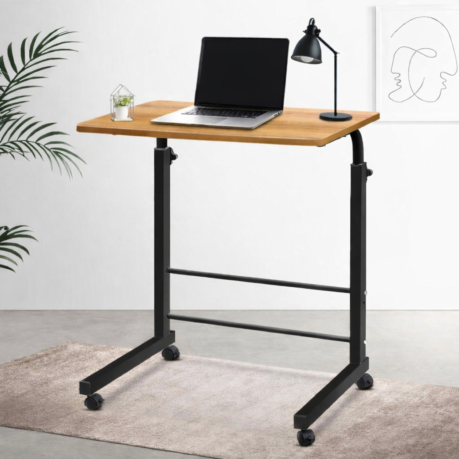 Image of VIROVIA Adjustable Laptop Table | Study Table | Portable Laptop Desk for Home & Office Wood Portable Laptop Table