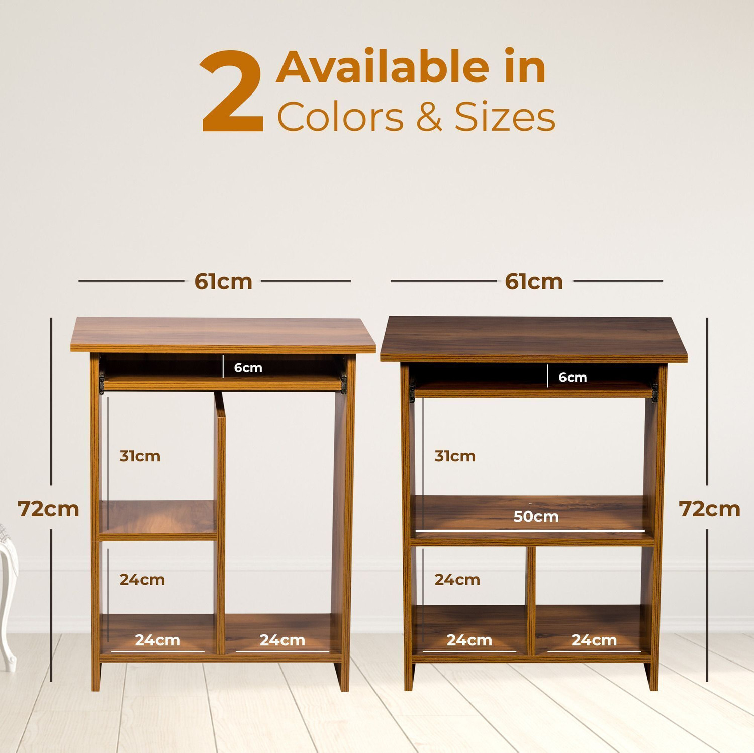 Image of YOVATECHLINE Multi-Purpose Computer Desk Wood Portable Laptop Table