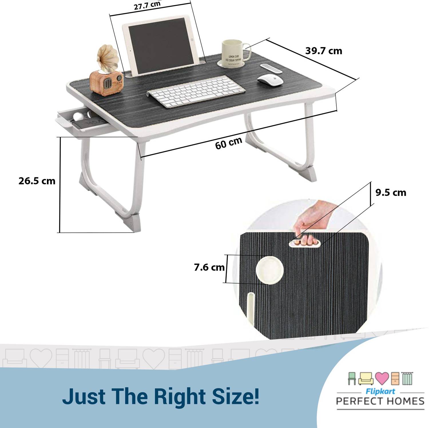 Flipkart Studio Dorm Wood Portable Laptop Table - Image 3