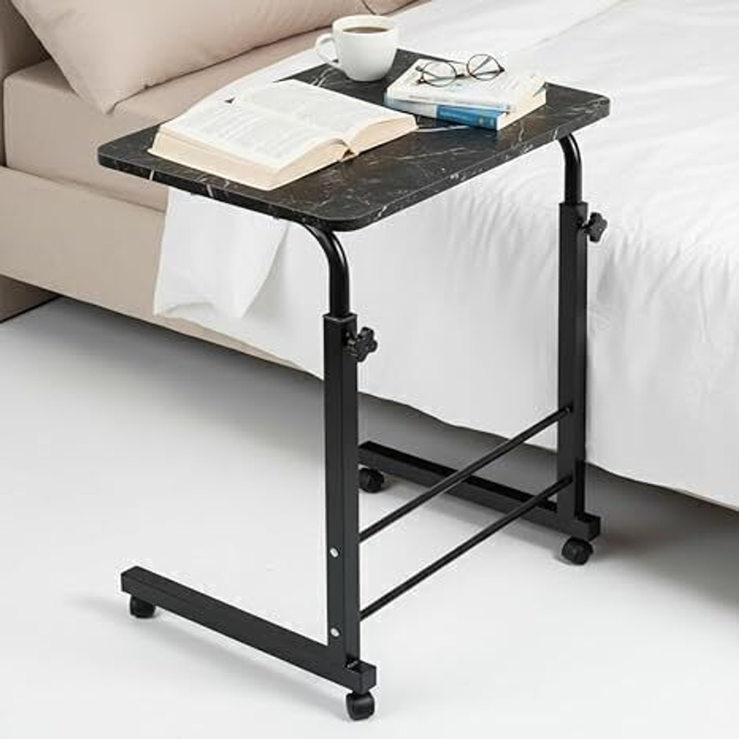 Image of VIROVIA Exclusive Study Table Wooden Computer Desk Laptop Table for Home Office Wood Portable Laptop Table