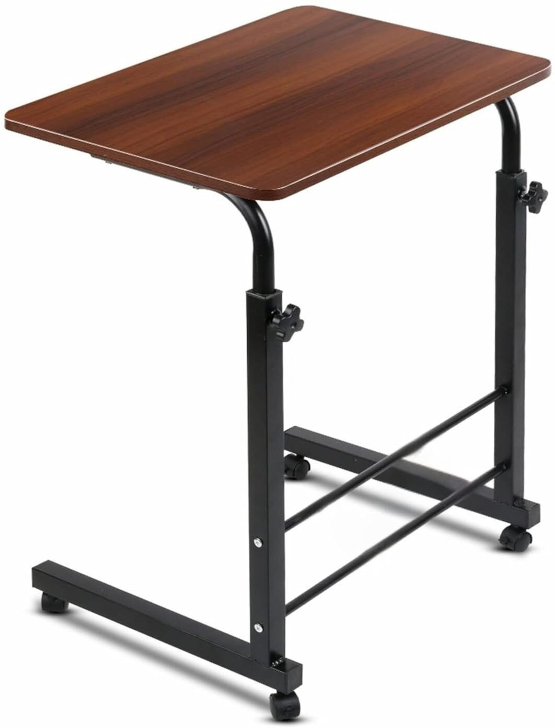 Image of JINKEY Height Adjustable Laptop Table with Wheels Portable Study Desk for Home Office Wood Portable Laptop Table