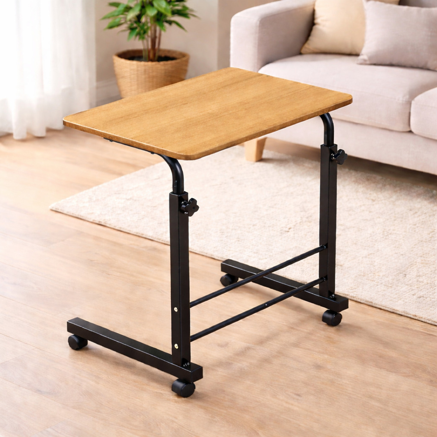 Image of VIROVIA Adjustable Laptop Table | Study Table | Portable Laptop Desk for Home & Office Wood Portable Laptop Table