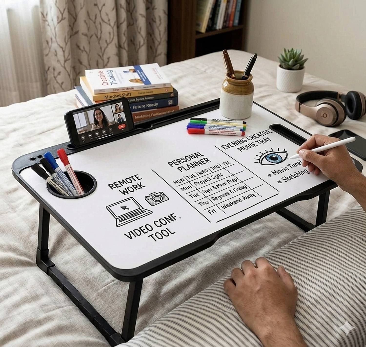 FoldFirst WHITE Wood Portable Laptop Table Rs. 376 - Flipkart