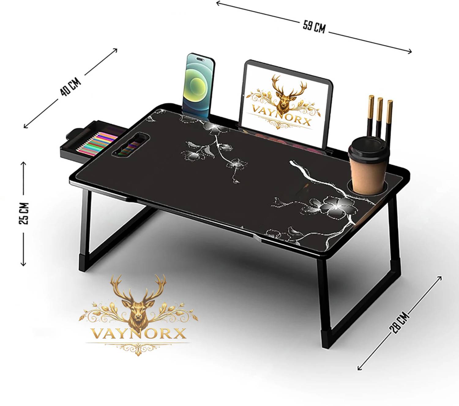 VAYNORX FLOWER@COTT Solid Wood Multipurpose Table - Image 4