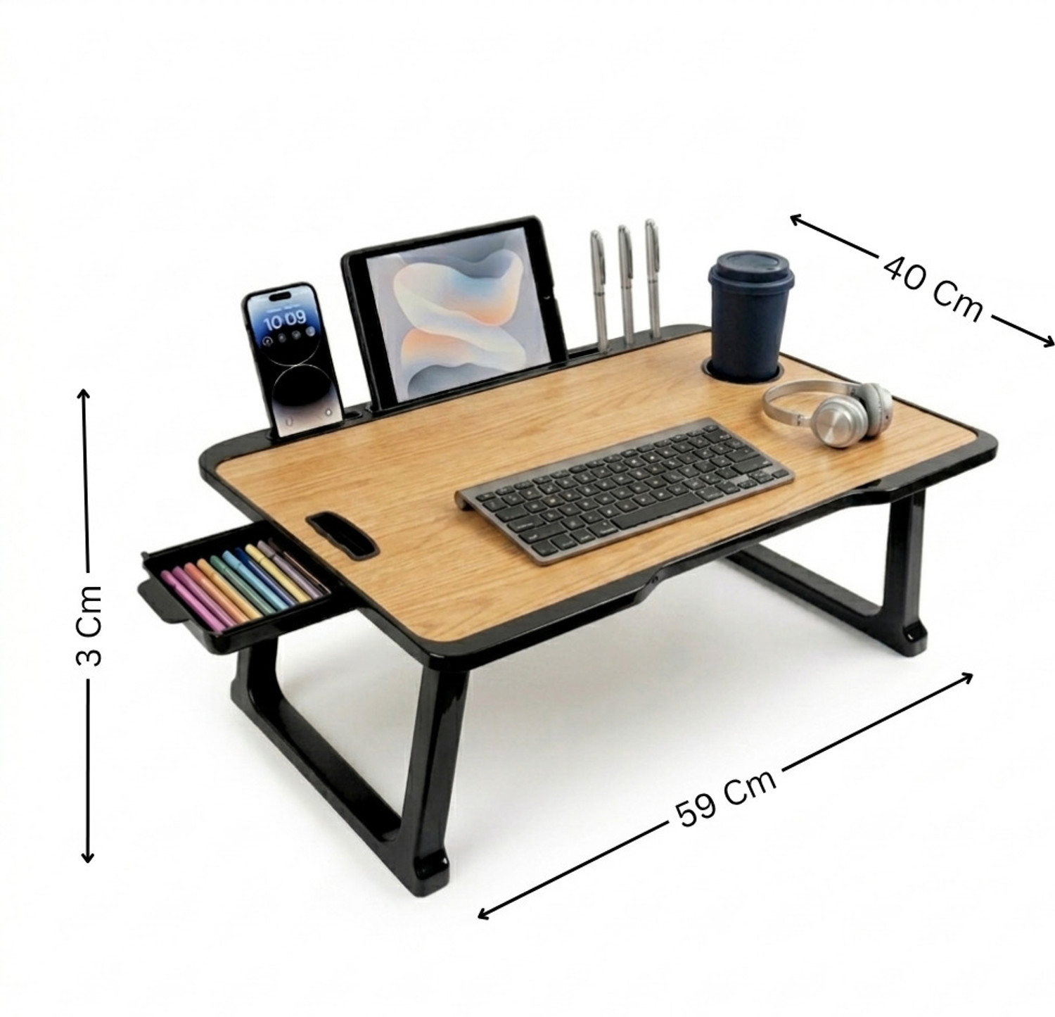 Image of CDPL Express Foldable Multipurpose Wood Portable Laptop Table Wood Portable Laptop Table