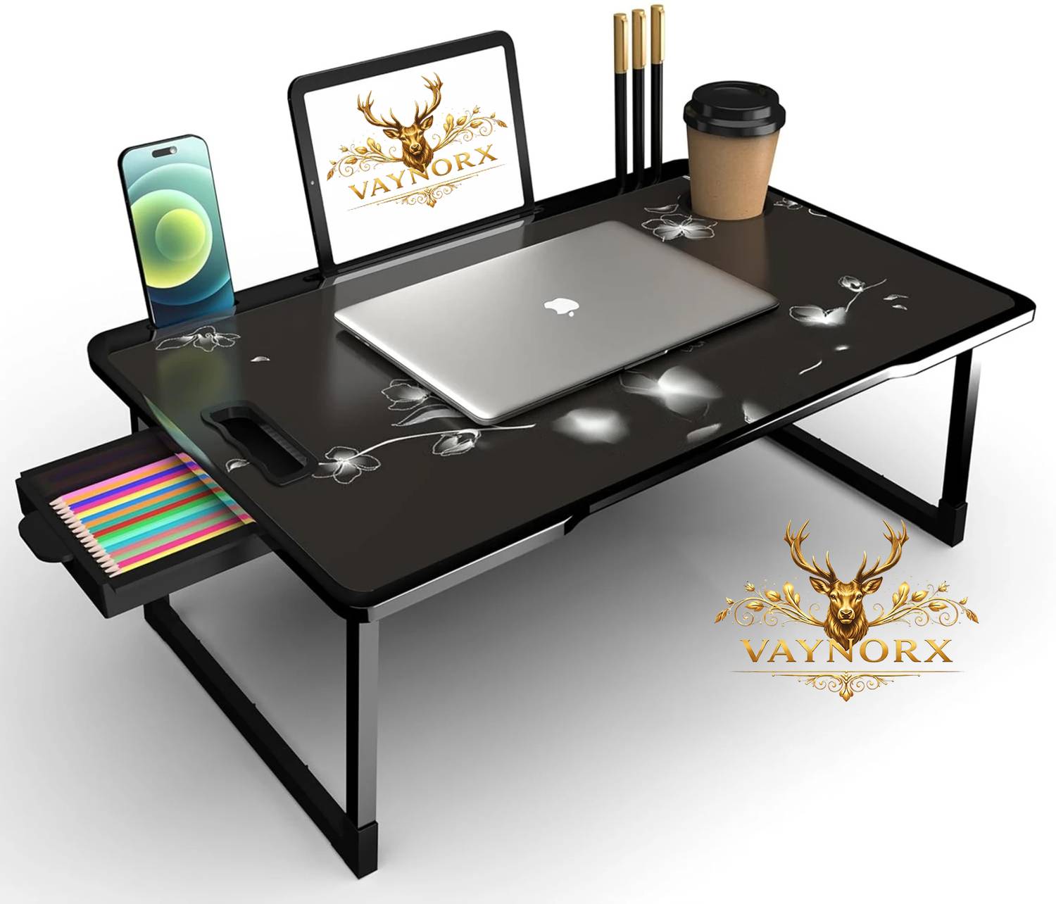 VAYNORX FLOWER@COTT Solid Wood Multipurpose Table